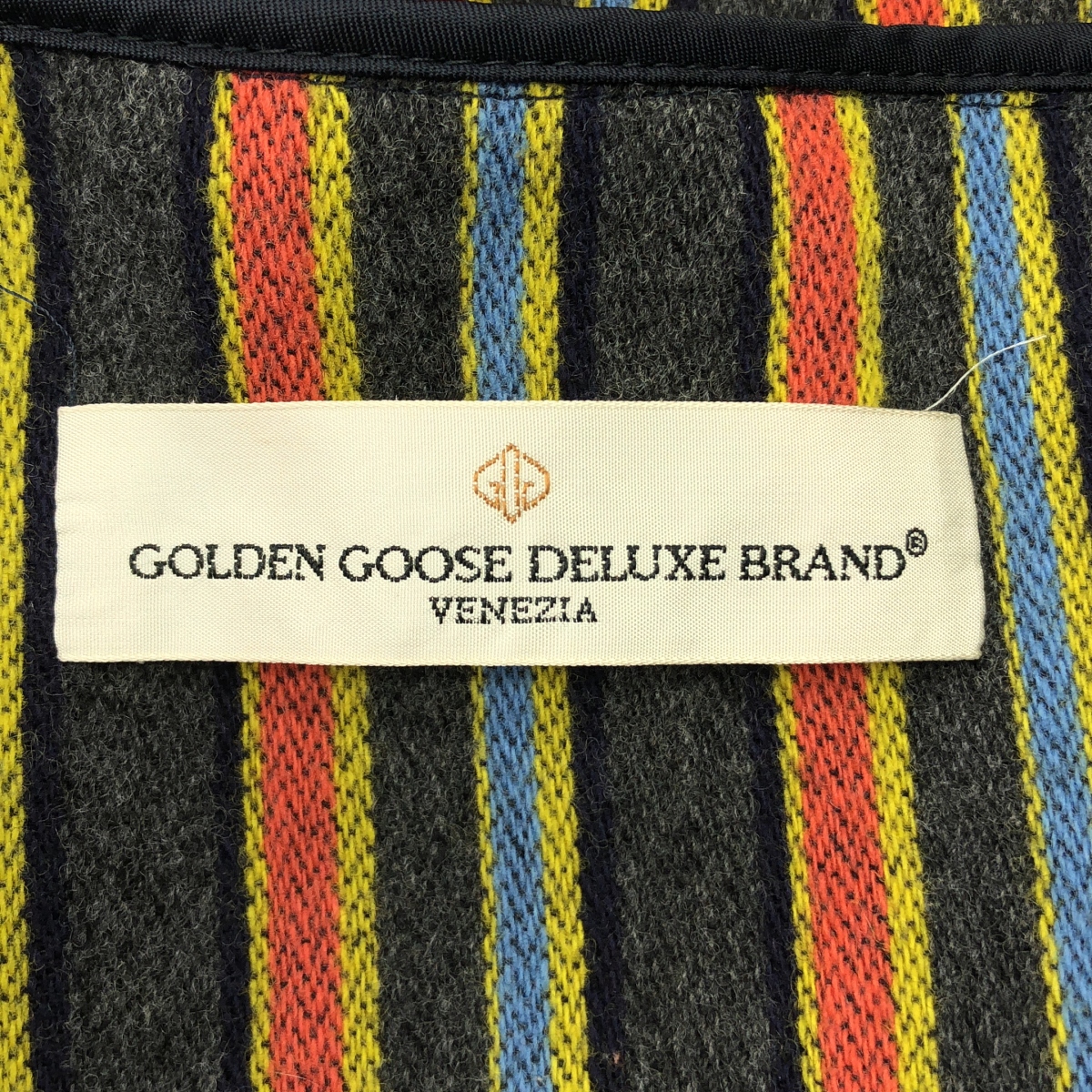 GOLDEN GOOSE / ゴールデングース ウール ツイード ストライプ ショールカラー ジャケット