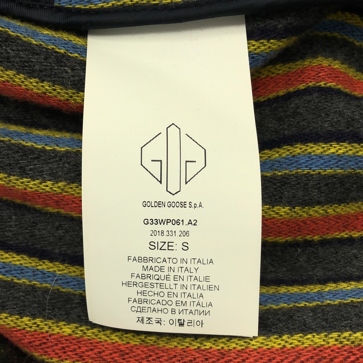 GOLDEN GOOSE / ゴールデングース ウール ツイード ストライプ ショールカラー ジャケット