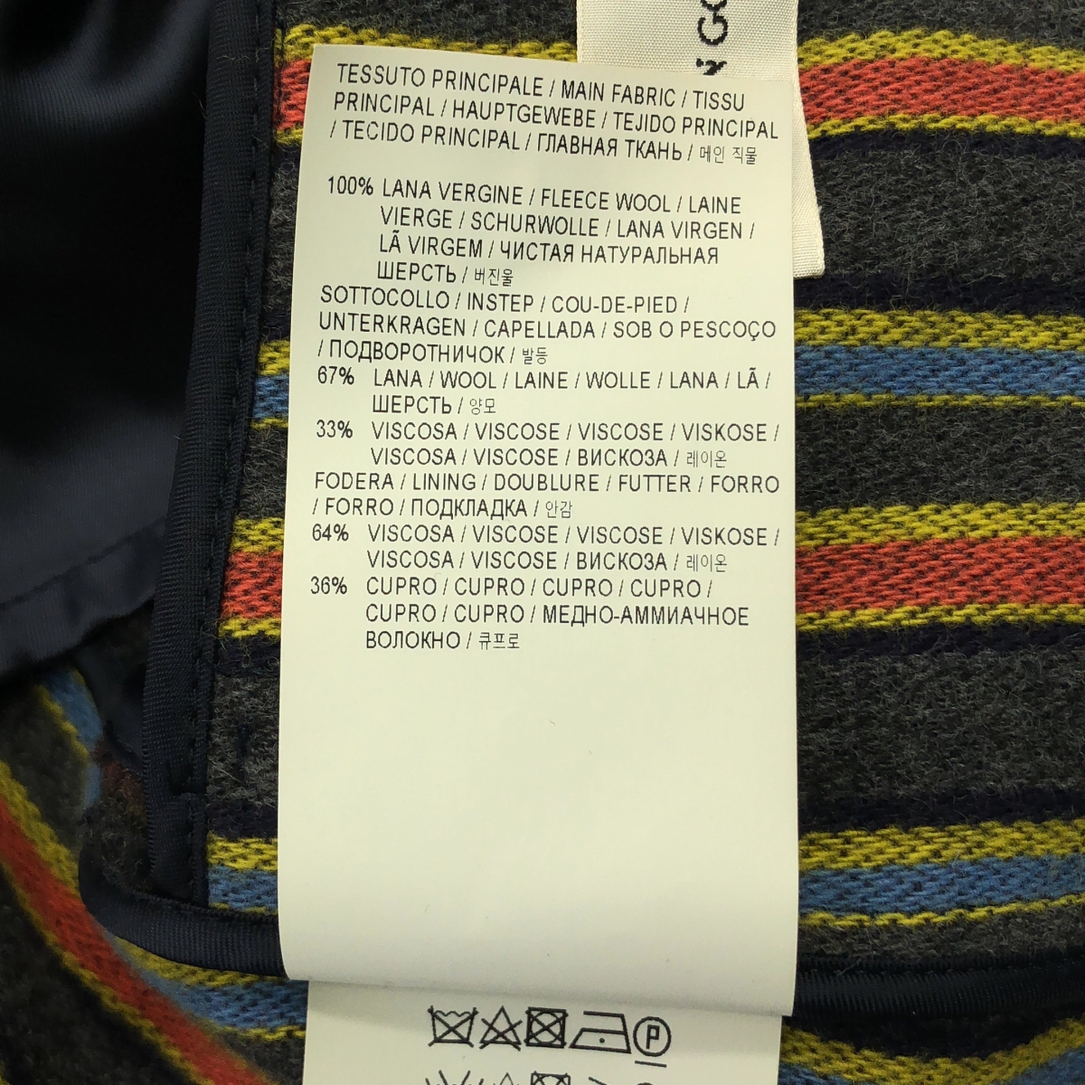 GOLDEN GOOSE / ゴールデングース ウール ツイード ストライプ ショールカラー ジャケット