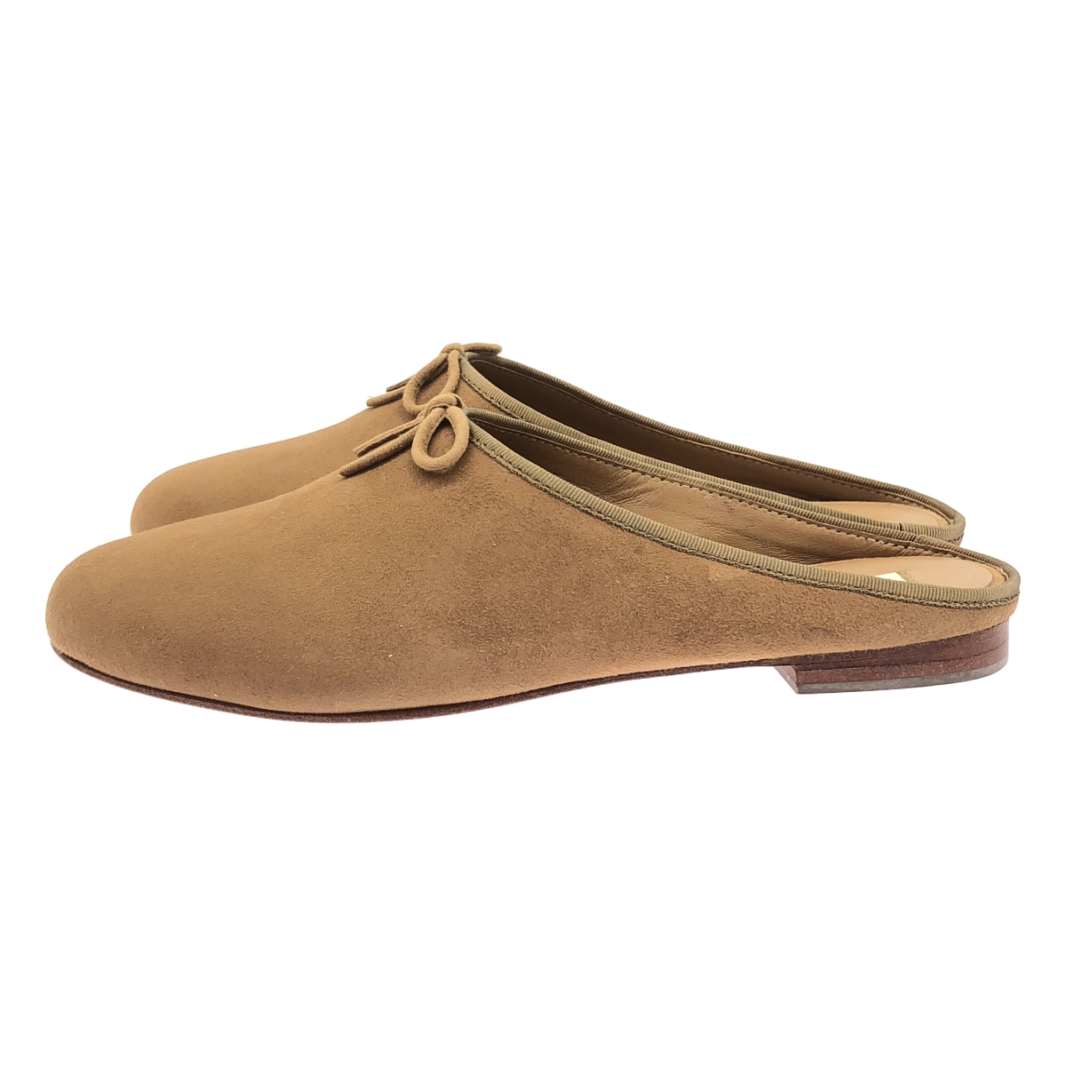 ne Quittez pas / ヌキテパ スエード リボン フラット ミュールサンダル