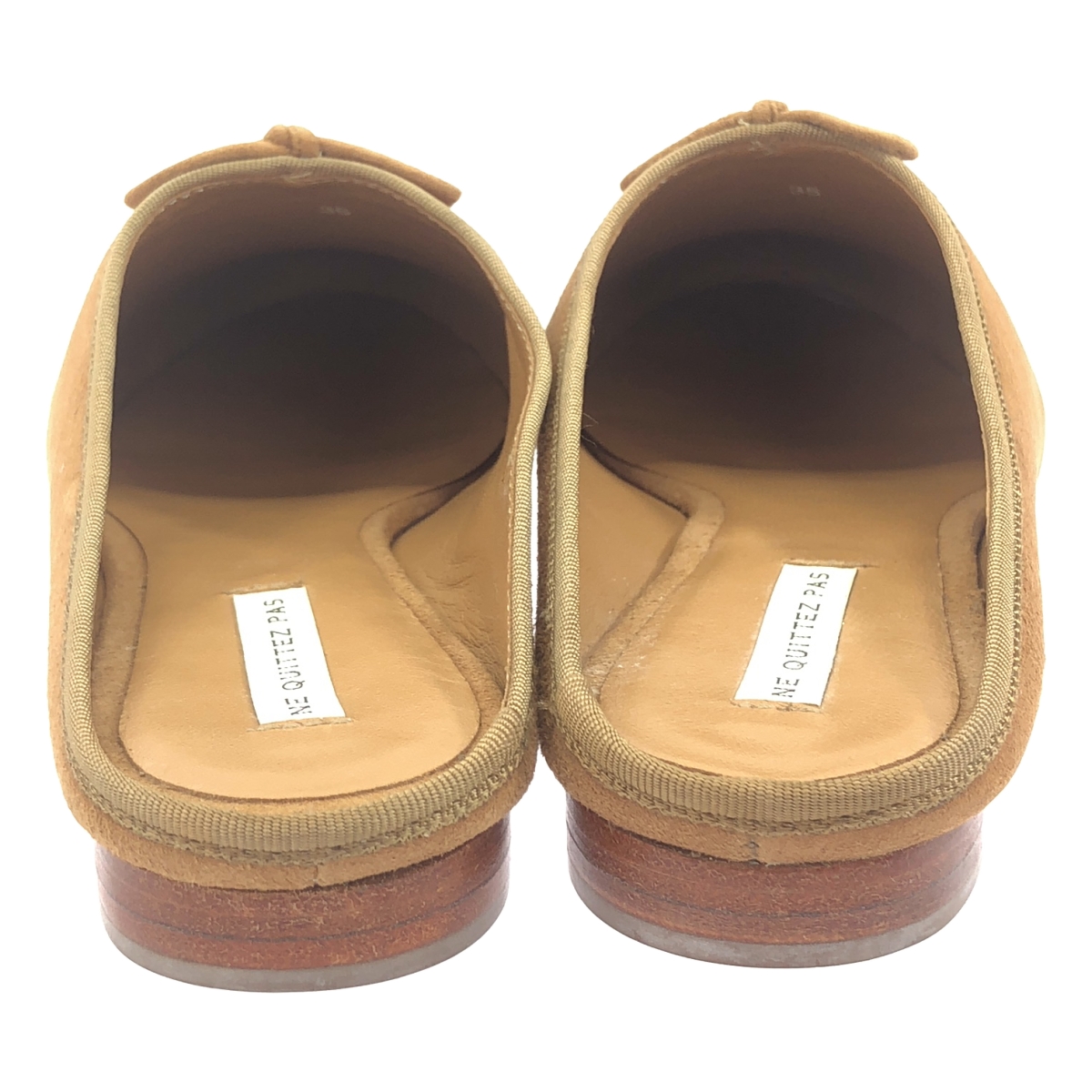 ne Quittez pas / ヌキテパ スエード リボン フラット ミュールサンダル