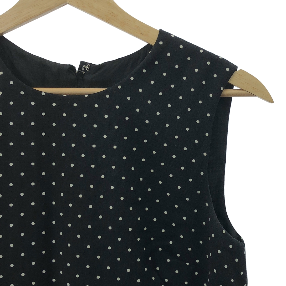 DOLCE＆GABBANA / ドルチェ＆ガッバーナドルガバ ウール ドット ノースリーブ ワンピース