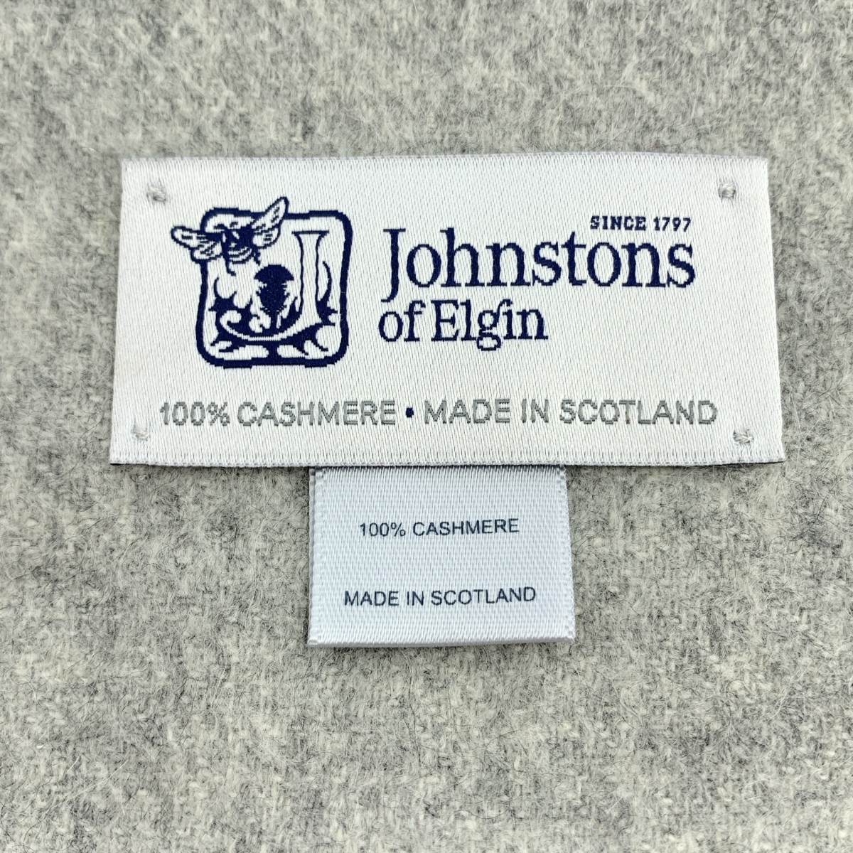 JOHNSTONS OF ELGIN / ジョンストンズオブエルガン カシミヤ フリンジ 大判ストール