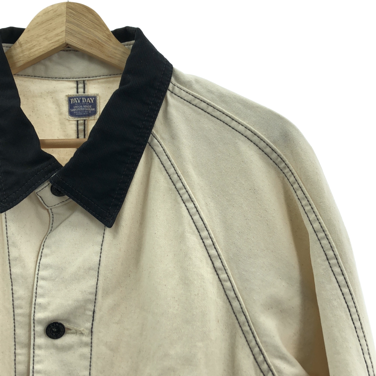 6(ROKU) BEAUTY&YOUTH / ロクビューティーアンドユース × PAYDAY 別注 コーデュロイ切替 キャンバス カバーオール ジャケット