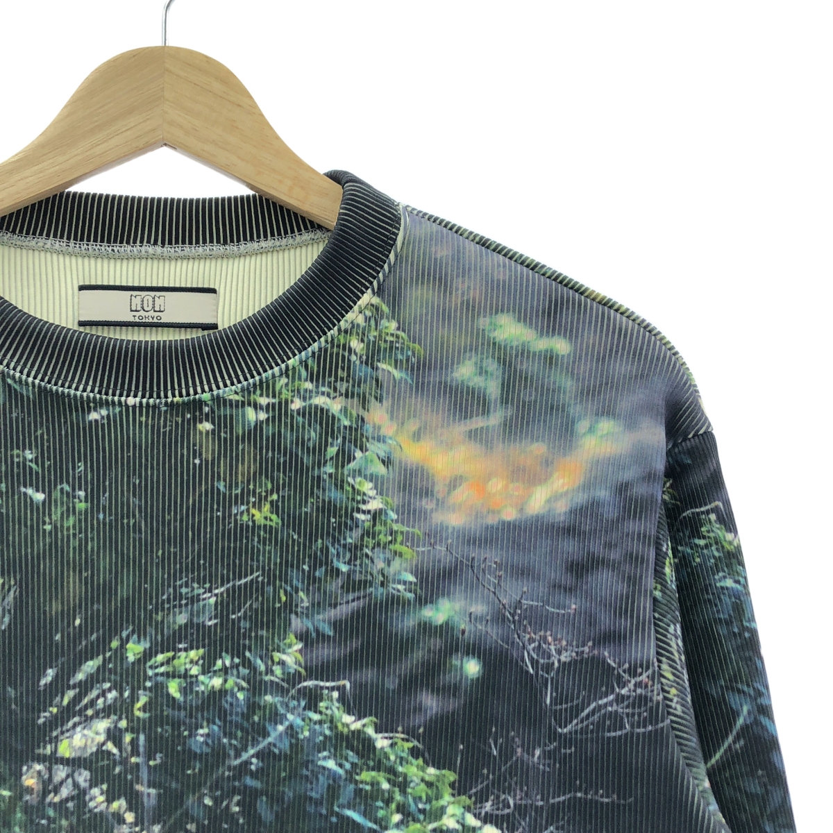 NON TOKYO / ノントーキョー PRINT RIB FLARE SLEEVE C/S フレアスリーブ プリントリブ カットソー