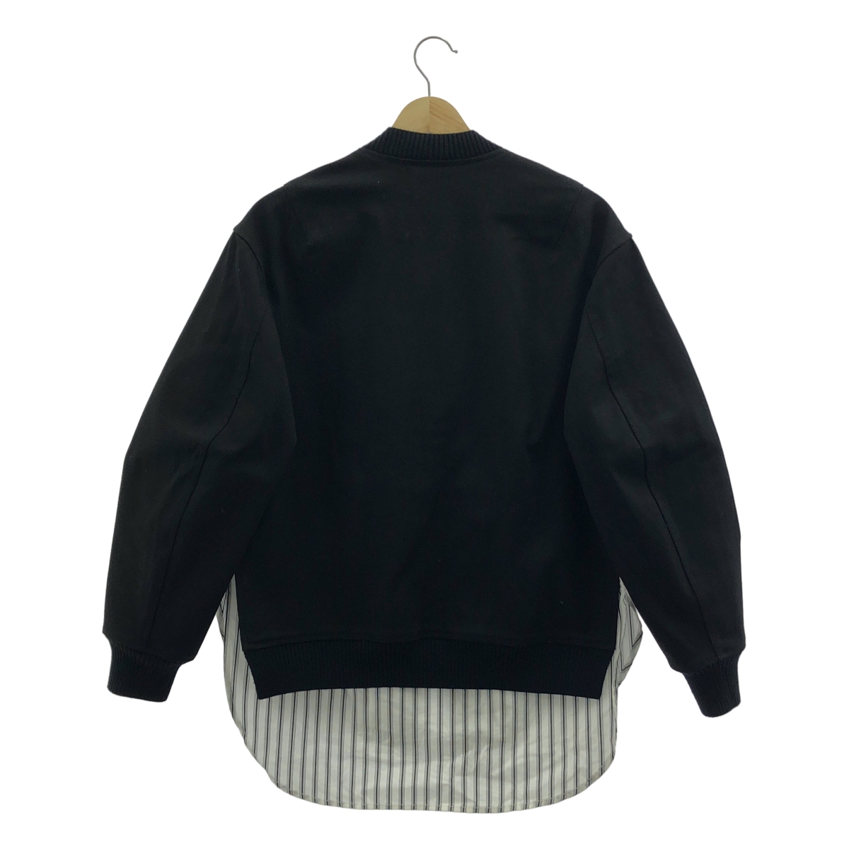 3.1 Phillip Lim / スリーワンフィリップリム ストライプシャツ ドッキング ブルゾン ジャケット