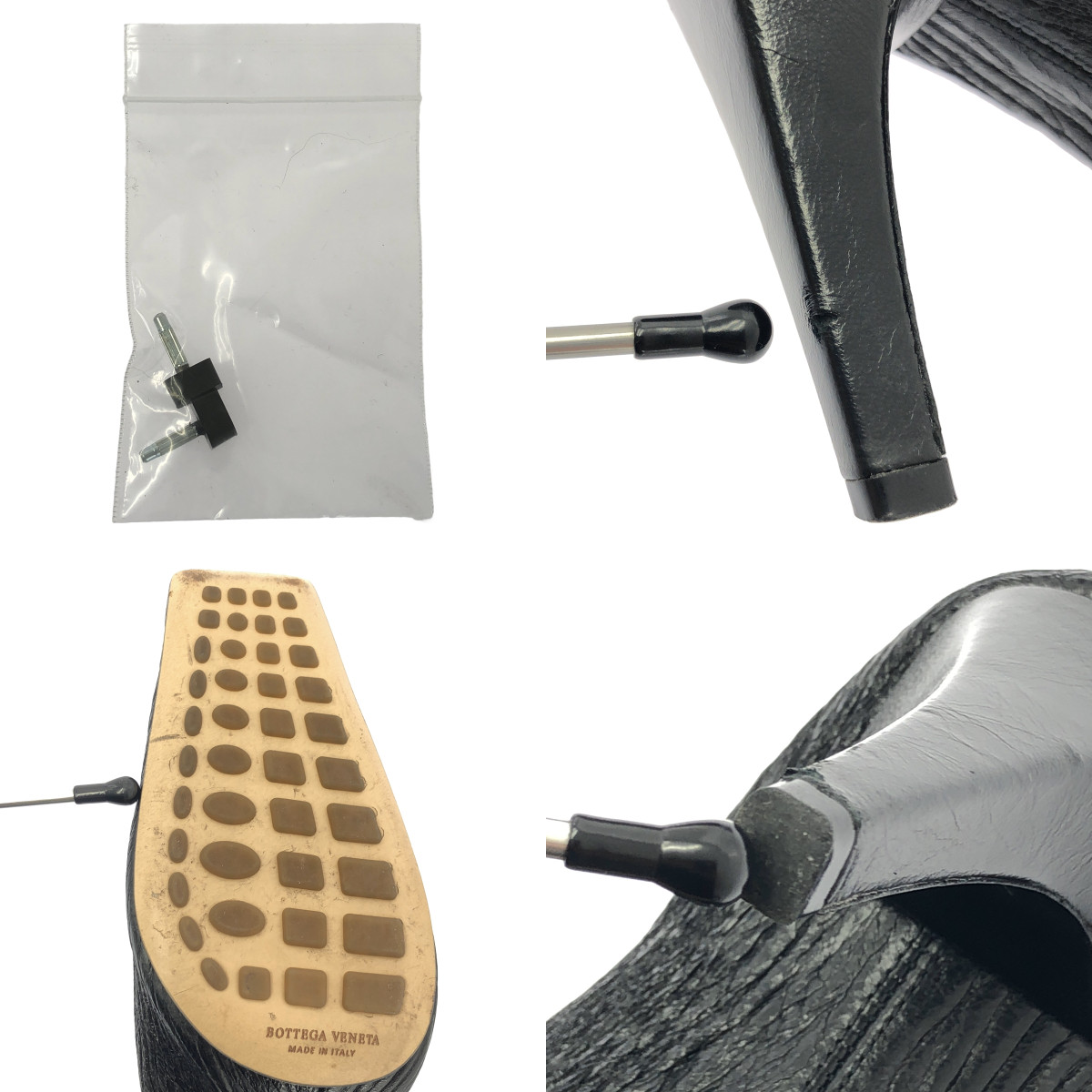 BOTTEGA VENETA / ボッテガヴェネタ スクエアトゥ アーモンド ヒールパンプス