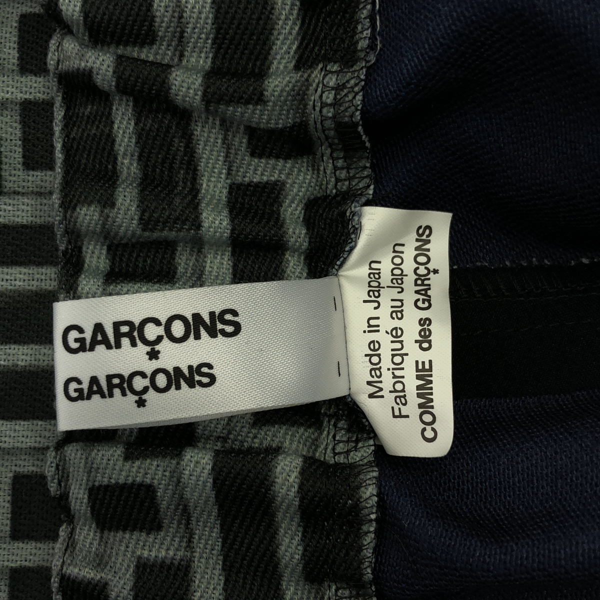 COMME des GARCONS COMME des GARCONS / コムコム ポリエステル 総柄 ドローストリング ワイド ガーゴ パンツ