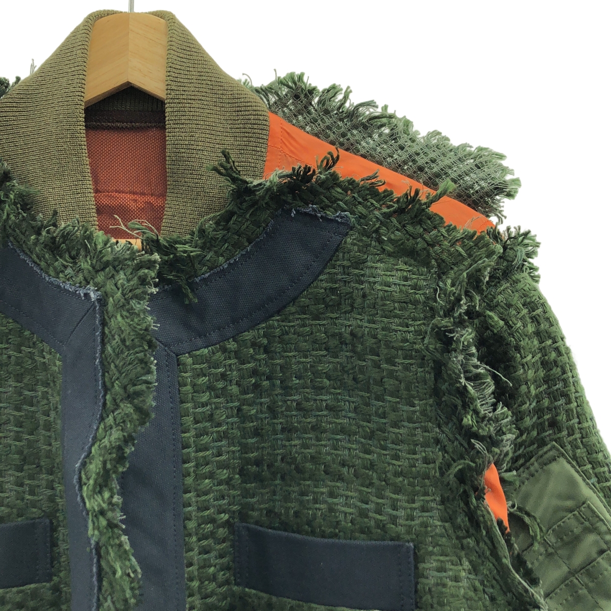 sacai / サカイ MA-1 カットアウト ドッキング ツイード ジャケット