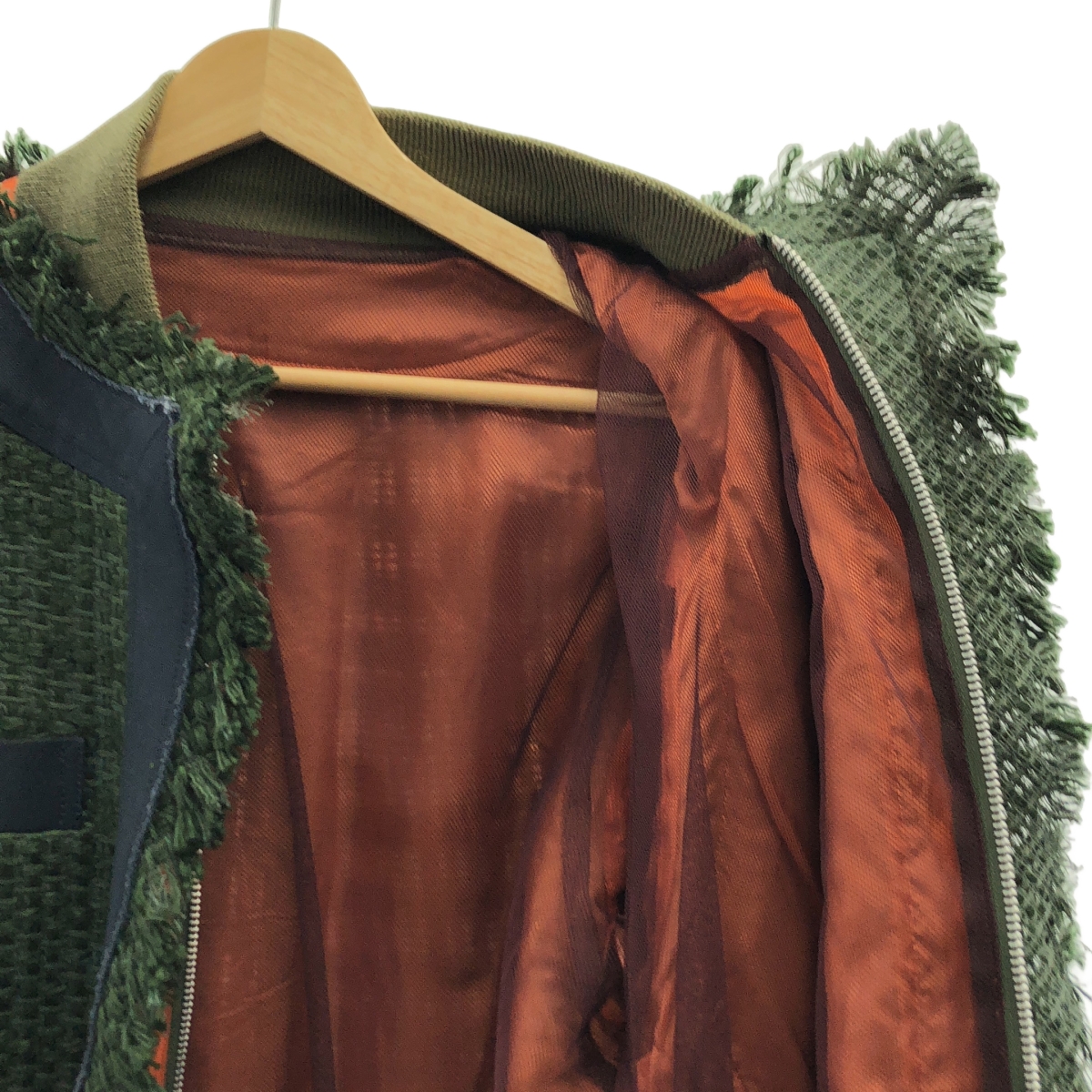 sacai / サカイ MA-1 カットアウト ドッキング ツイード ジャケット