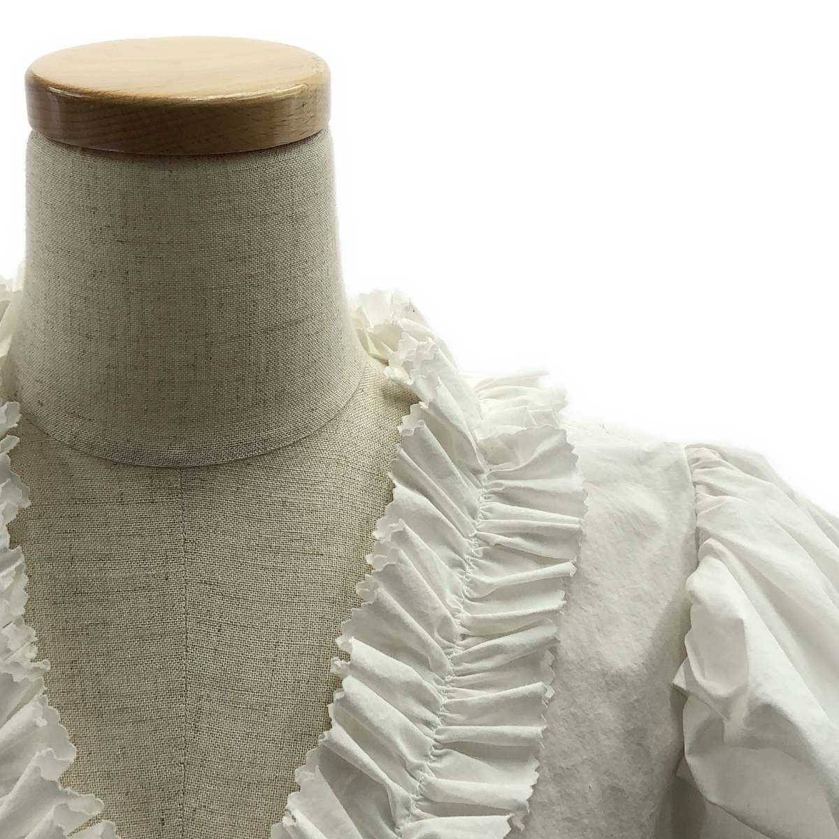 その他 コットン フリル ギャザー パフスリーブ ガウン コート