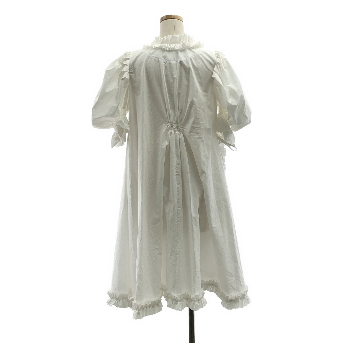 その他 コットン フリル ギャザー パフスリーブ ガウン コート