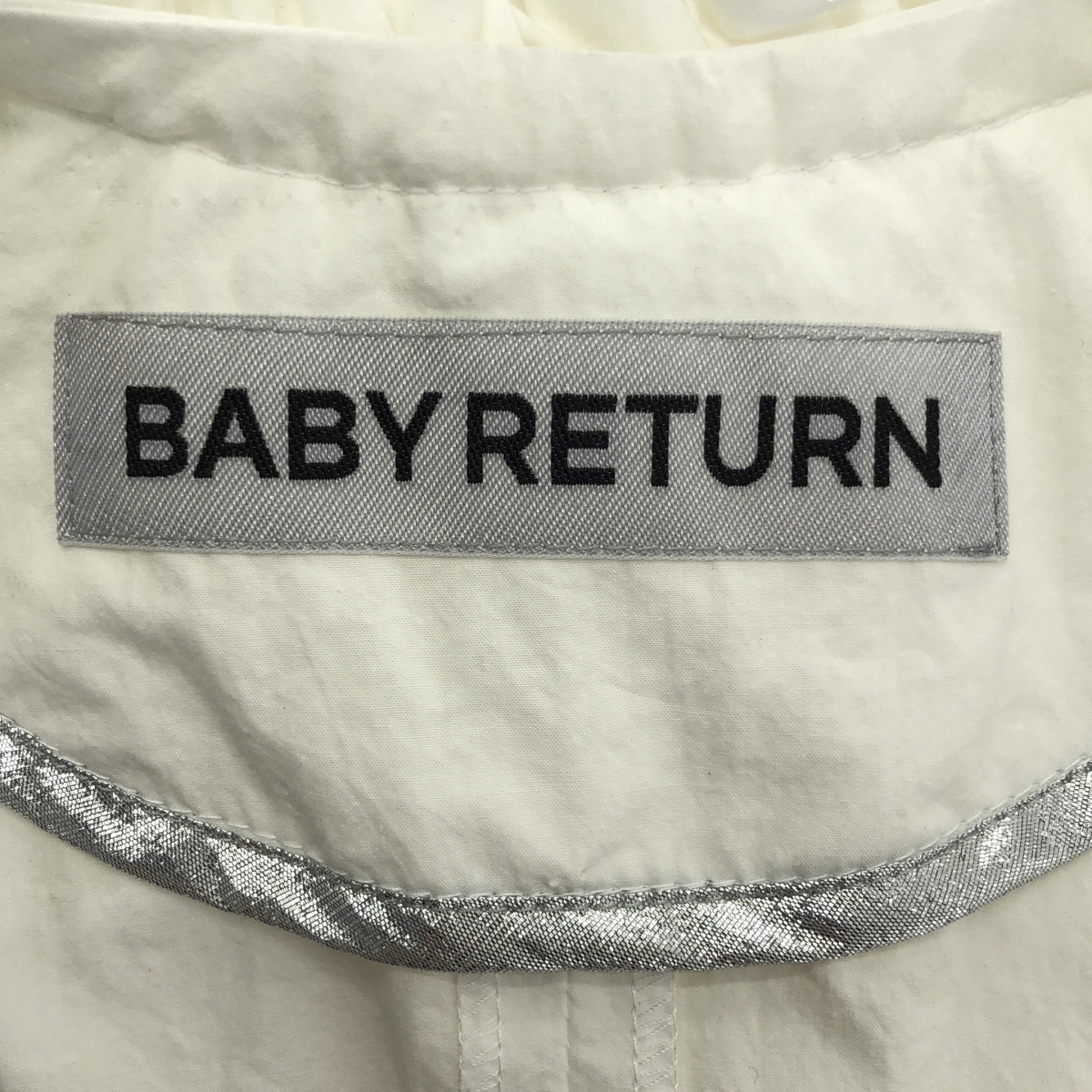 その他 コットン フリル ギャザー パフスリーブ ガウン コート