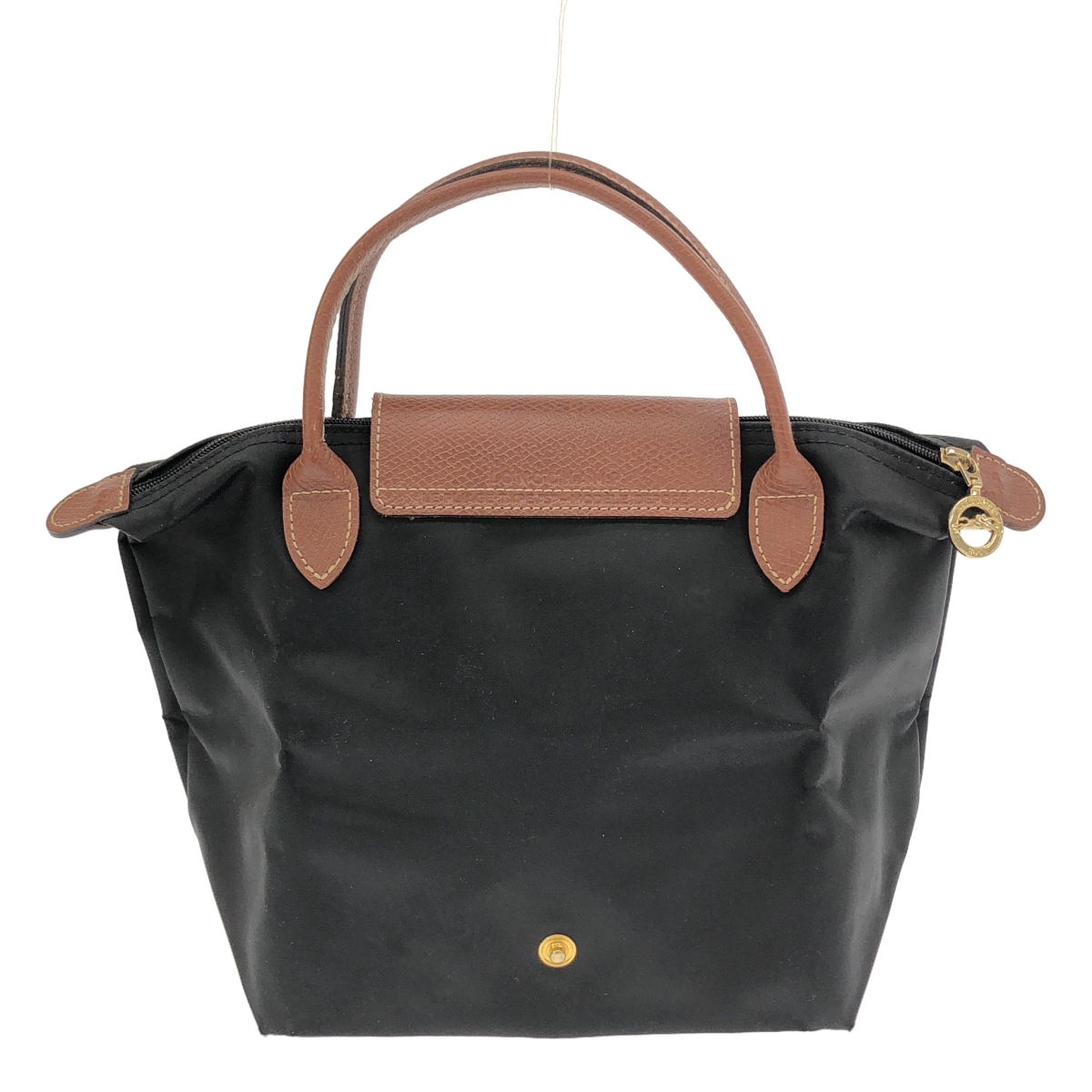 Longchamp / ロンシャン le pliage type s modele depose / レザー切替 ロゴ ハンド トートバッグ