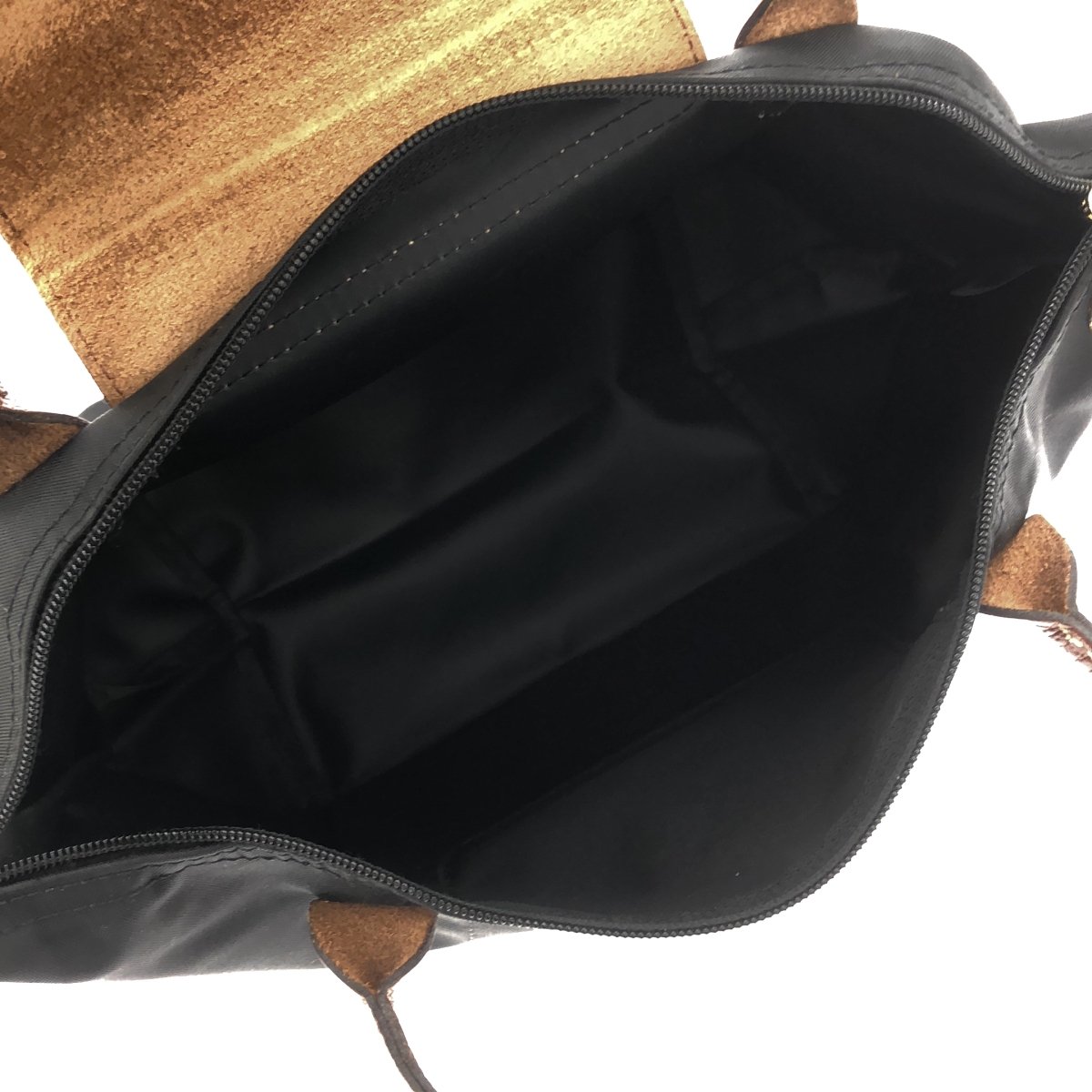 Longchamp / ロンシャン le pliage type s modele depose / レザー切替 ロゴ ハンド トートバッグ