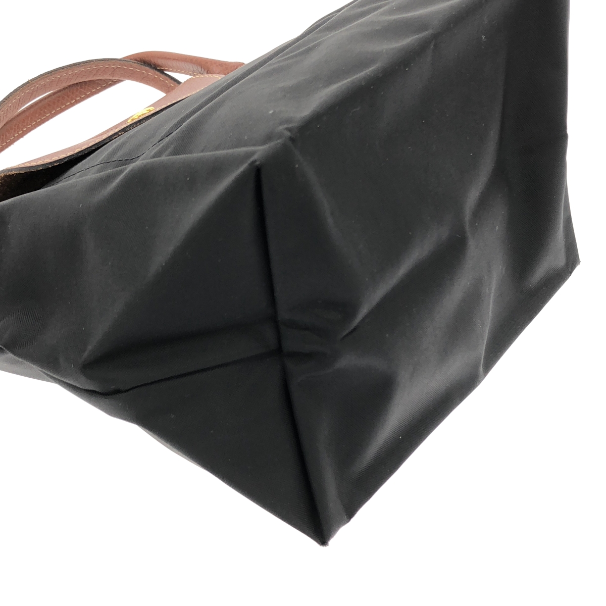 Longchamp / ロンシャン le pliage type s modele depose / レザー切替 ロゴ ハンド トートバッグ