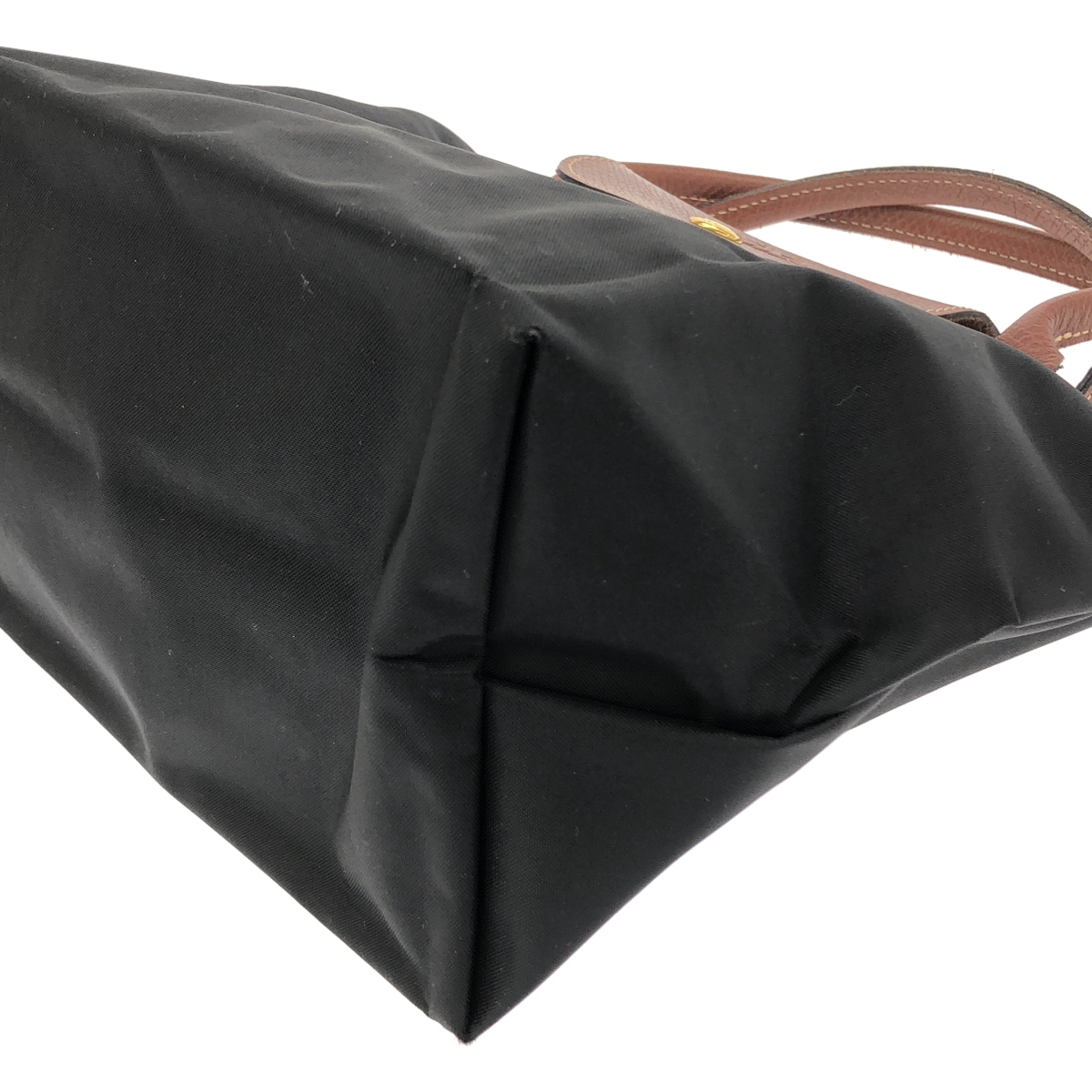 Longchamp / ロンシャン le pliage type s modele depose / レザー切替 ロゴ ハンド トートバッグ