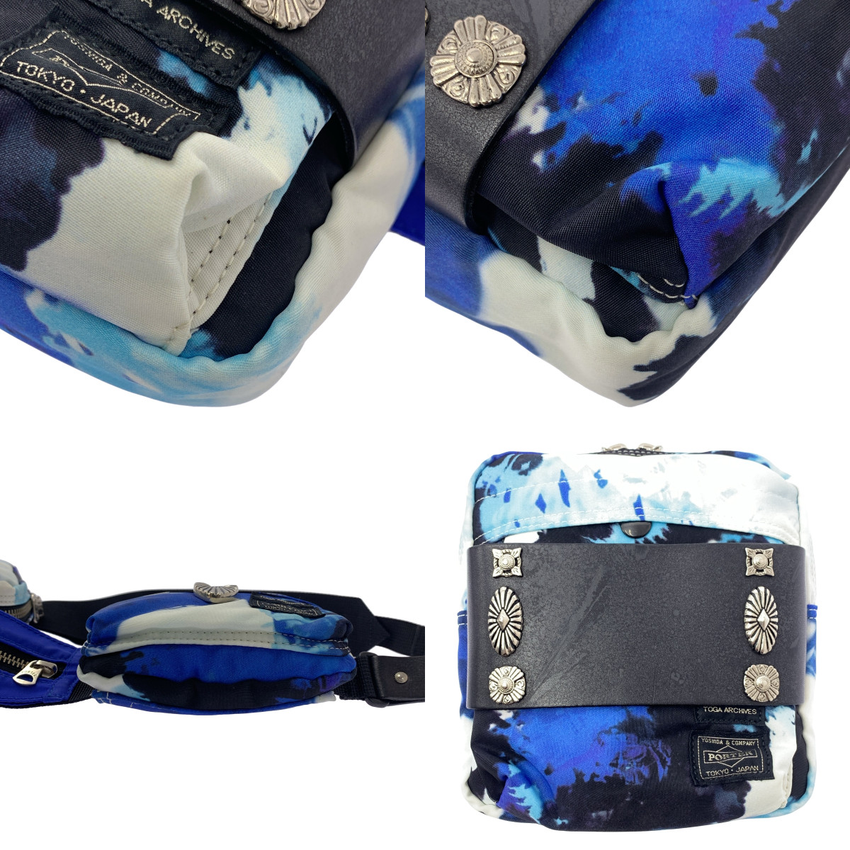 TOGA / トーガ × PORTER / ポーター Belt bag / レザー切替 コンチョ ベルトバッグ / ユニセックス