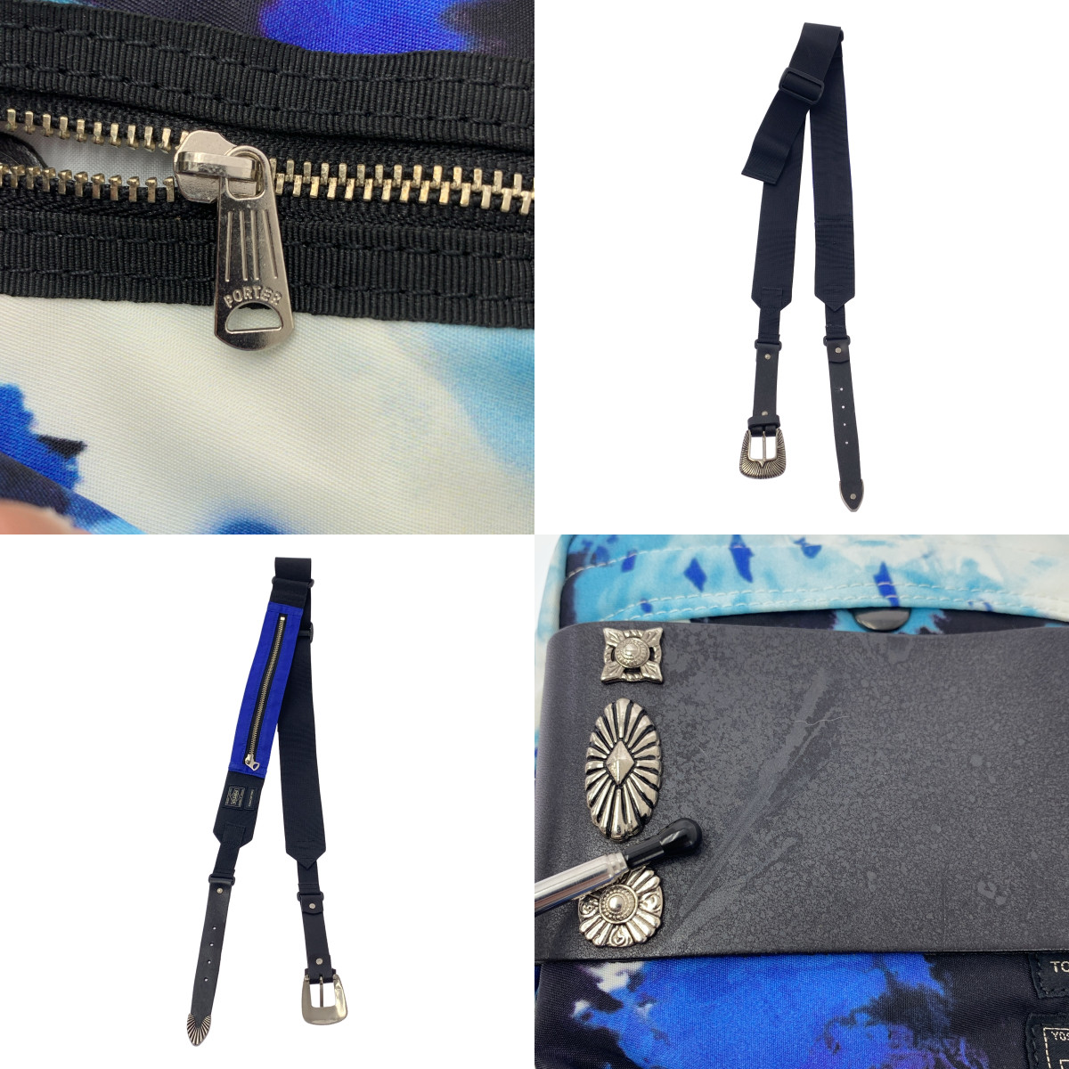 TOGA / トーガ × PORTER / ポーター Belt bag / レザー切替 コンチョ ベルトバッグ / ユニセックス