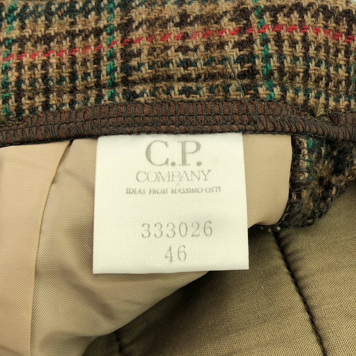 C.P. COMPANY / シーピーカンパニー 90s ヴィンテージ NAVY ARCTIC チェック ウール パンツ