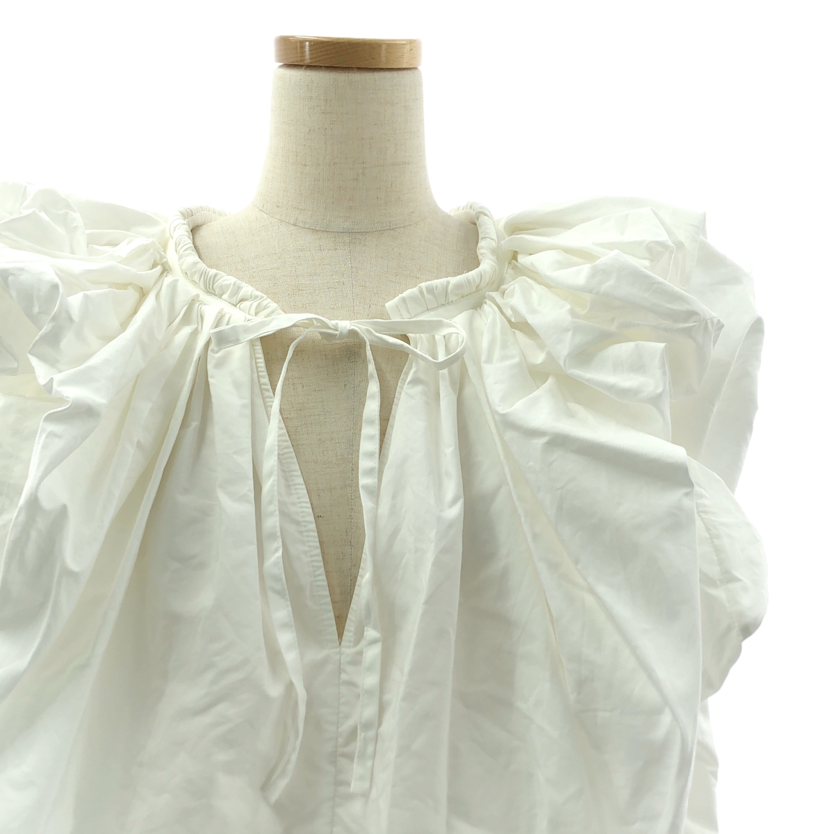 JIL SANDER / ジルサンダー ノースリーブ コットン フリル ドレス ワンピース