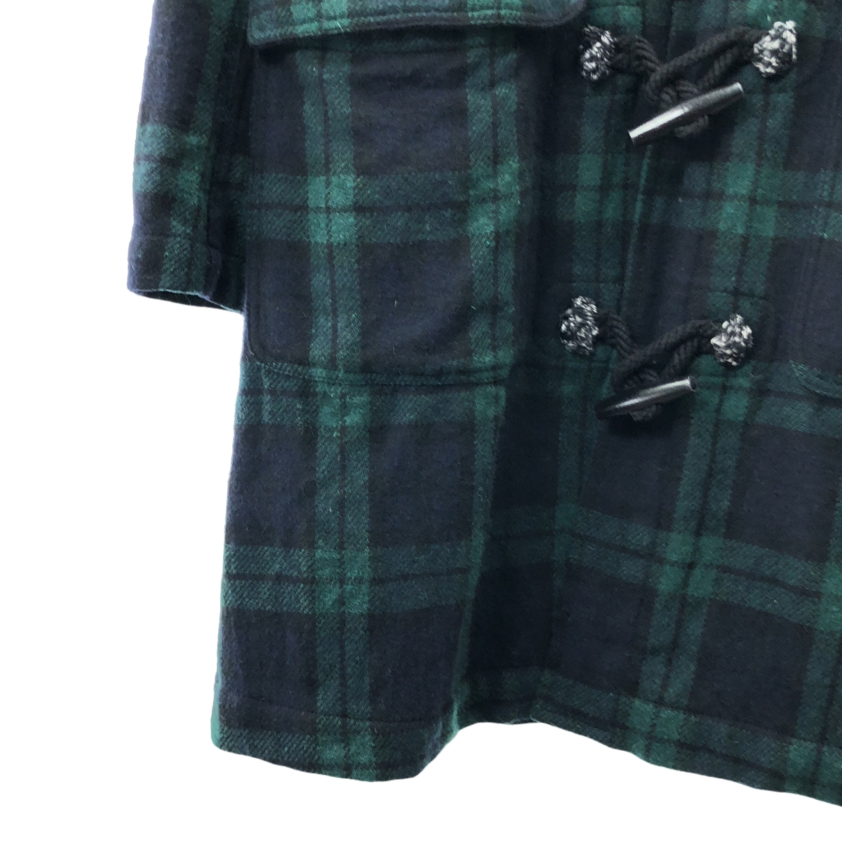 COMME des GARCONS HOMME PLUS / コムデギャルソンオムプリュス ウール 縮絨 タータンチェック ダッフルコート フーディ