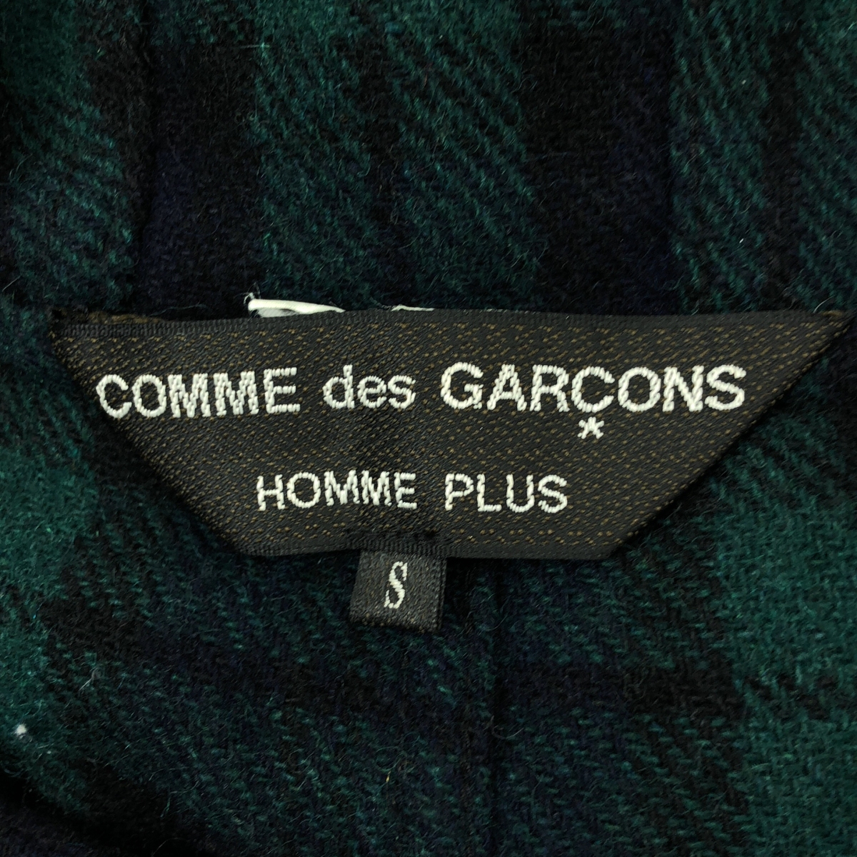 COMME des GARCONS HOMME PLUS / コムデギャルソンオムプリュス ウール 縮絨 タータンチェック ダッフルコート フーディ