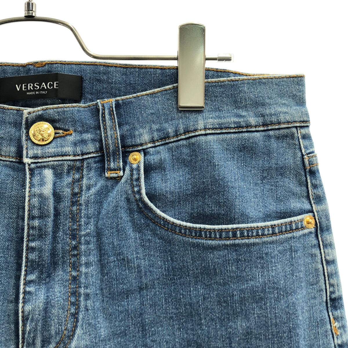VERSACE / ヴェルサーチ メデューサボタン ストレッチ デニムパンツ