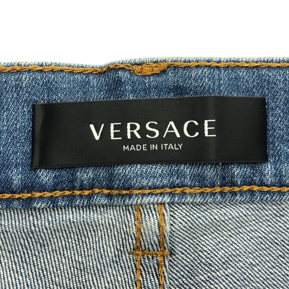 VERSACE / ヴェルサーチ メデューサボタン ストレッチ デニムパンツ