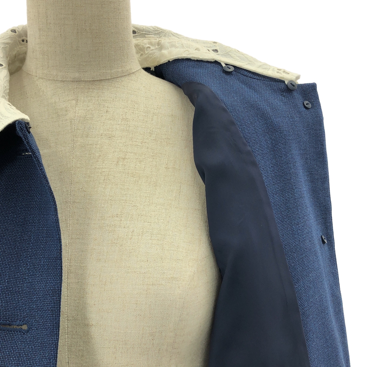 その他 Coat Selena / レースカラー ウール ロングコート