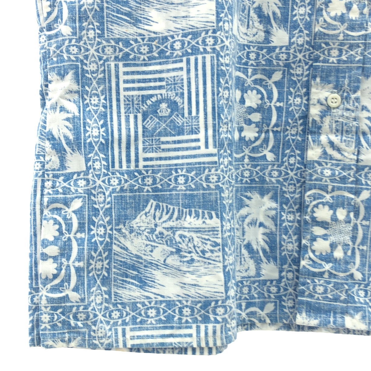 reyn spooner / レインスプーナー 1980s ヴィンテージ 総柄 アロハシャツ 乳首なし 金タグ