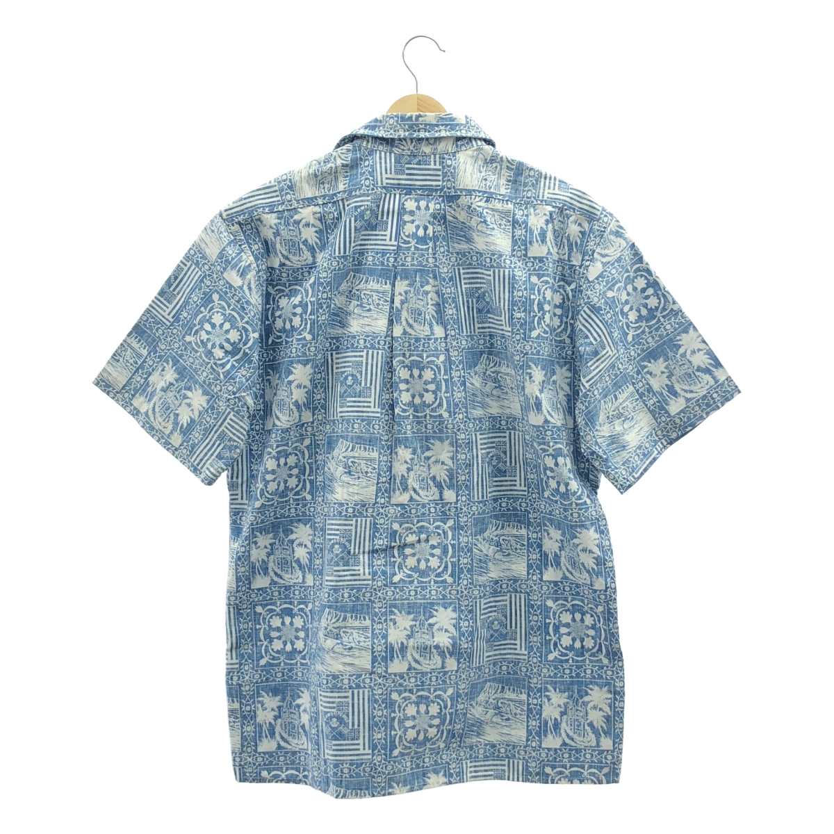 reyn spooner / レインスプーナー 1980s ヴィンテージ 総柄 アロハシャツ 乳首なし 金タグ