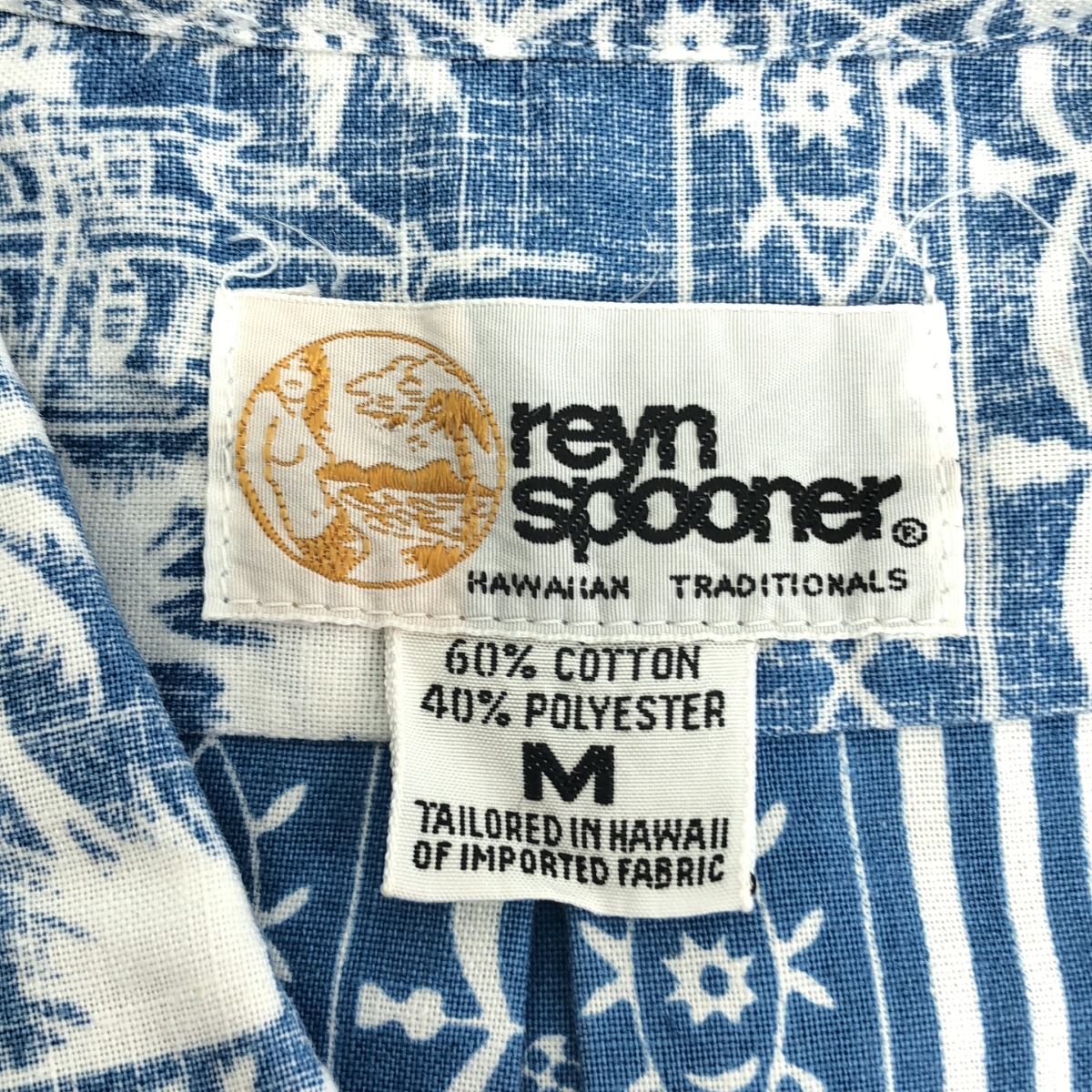 reyn spooner / レインスプーナー 1980s ヴィンテージ 総柄 アロハシャツ 乳首なし 金タグ