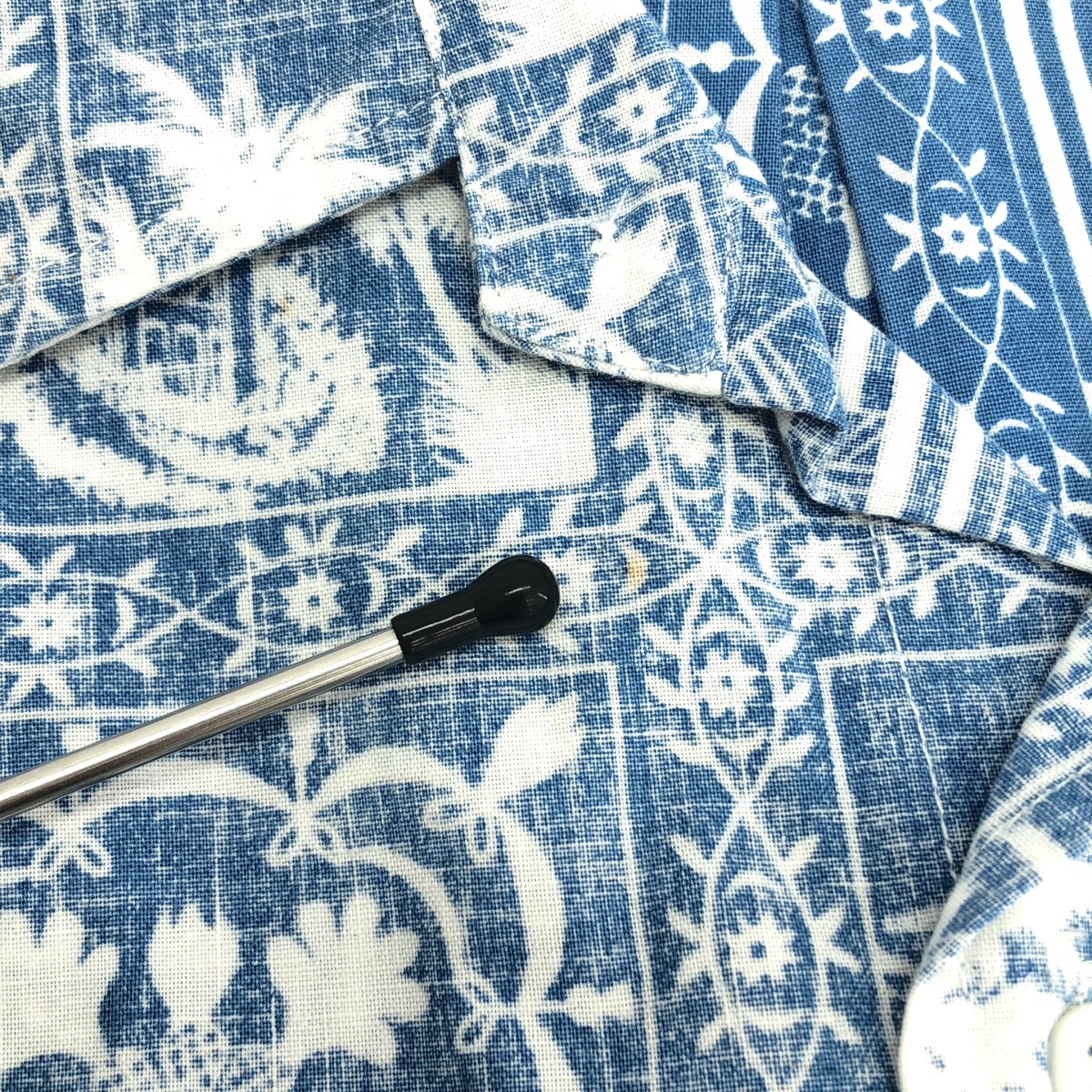 reyn spooner / レインスプーナー 1980s ヴィンテージ 総柄 アロハシャツ 乳首なし 金タグ