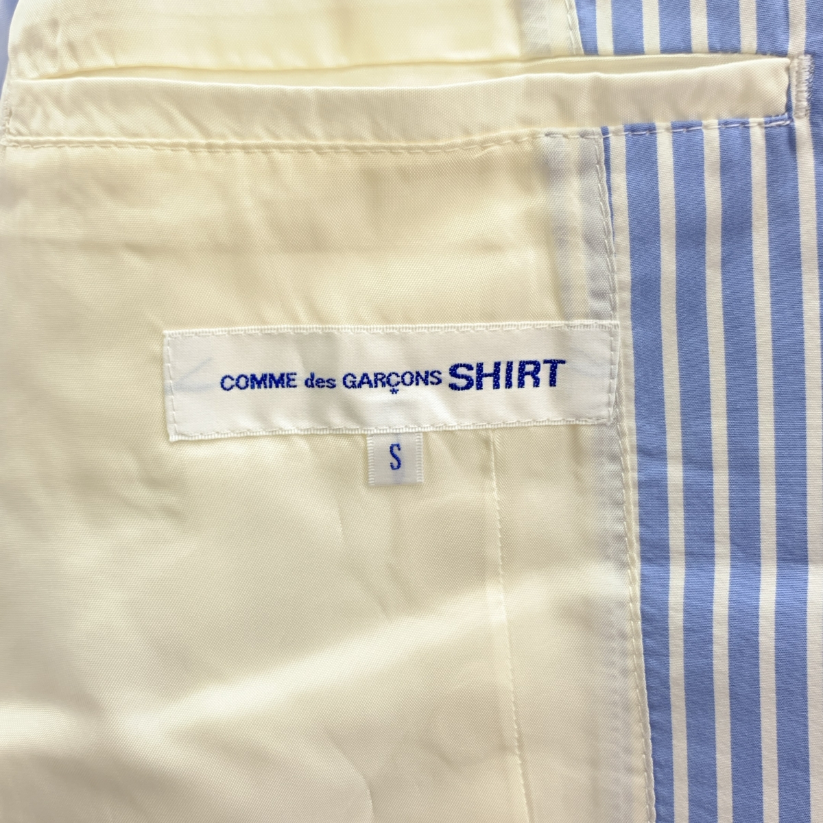 COMME des GARCONS SHIRT / コムデギャルソンシャツ コットン 2B シングルブレスト テーラードジャケット