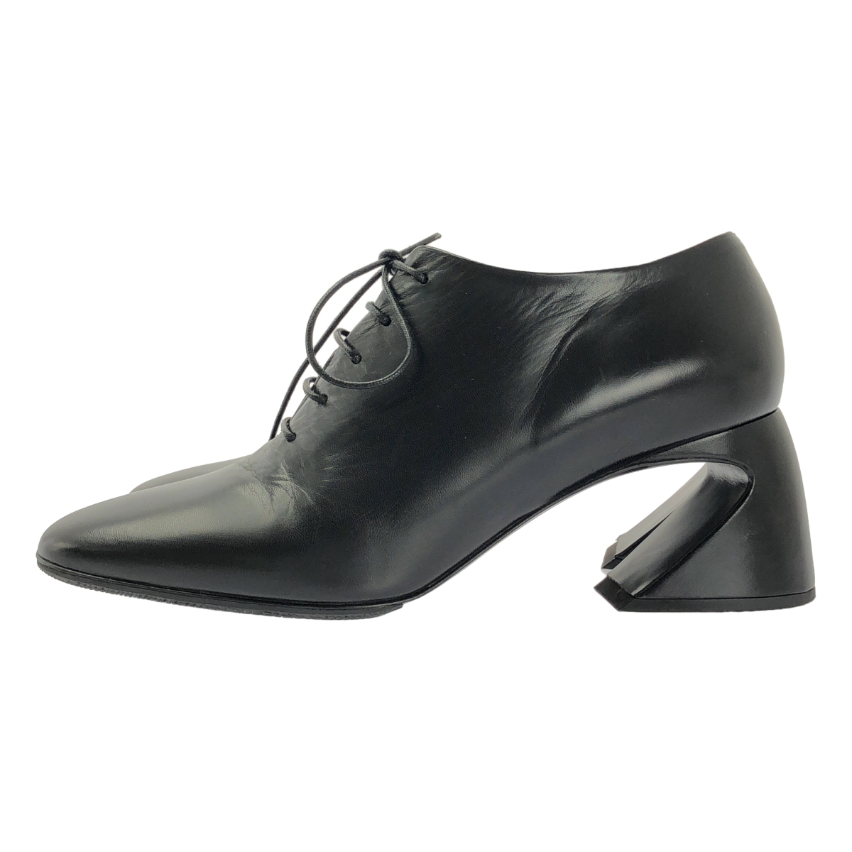 JIL SANDER / ジルサンダー レザー レースアップ チャンキーヒール ブーティ