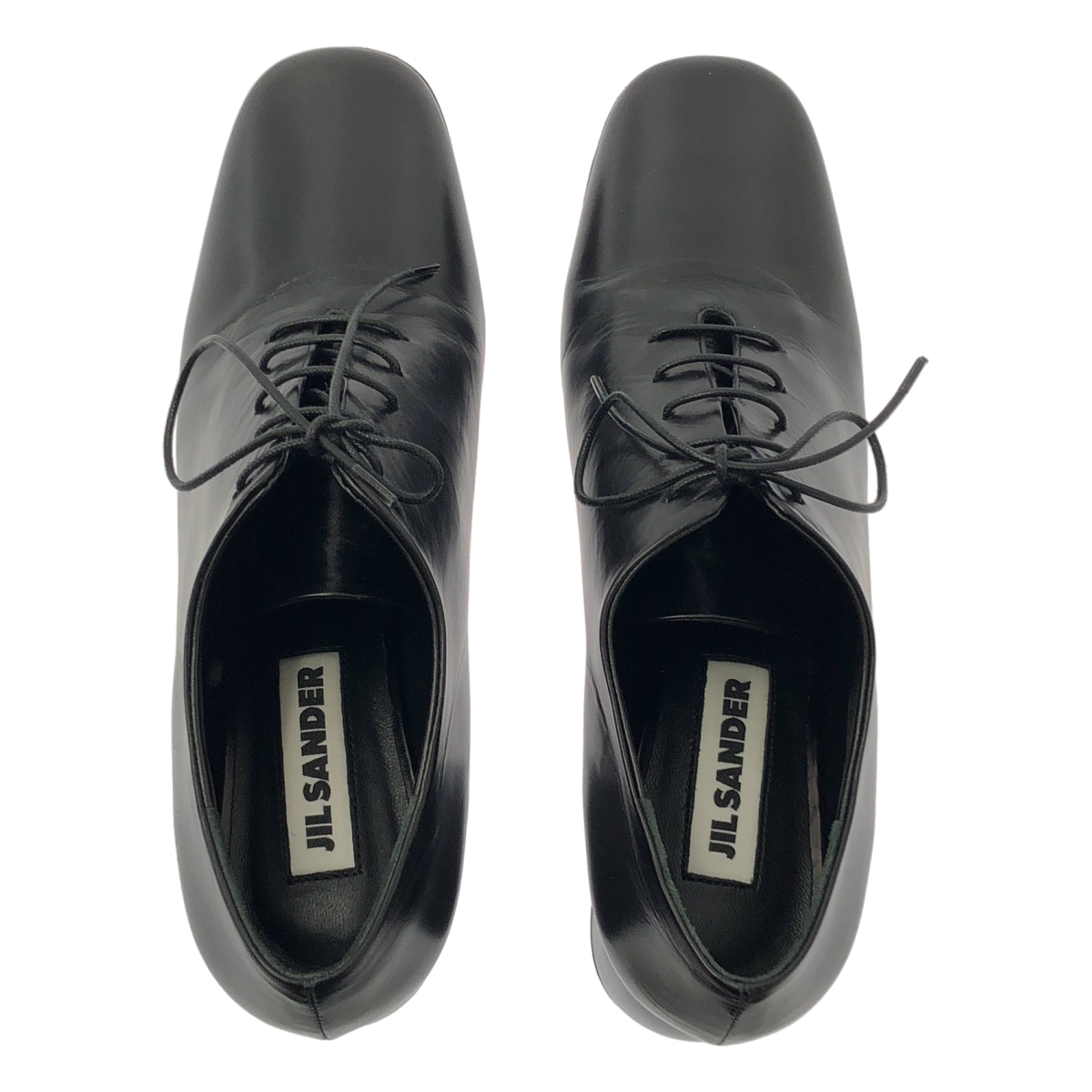 JIL SANDER / ジルサンダー レザー レースアップ チャンキーヒール ブーティ