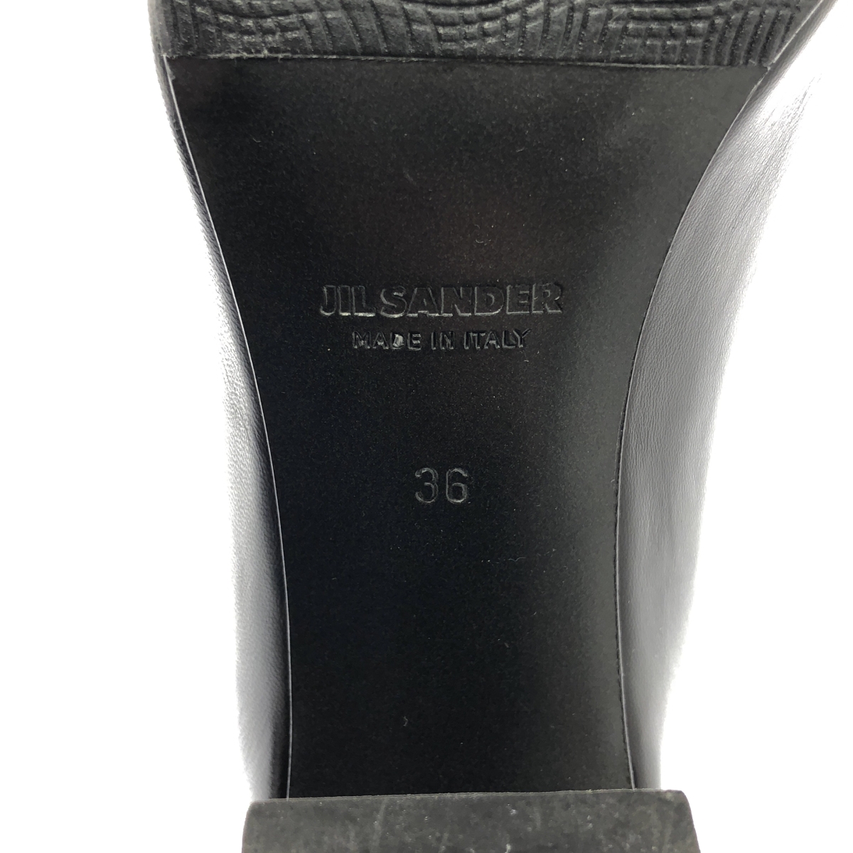 JIL SANDER / ジルサンダー レザー レースアップ チャンキーヒール ブーティ