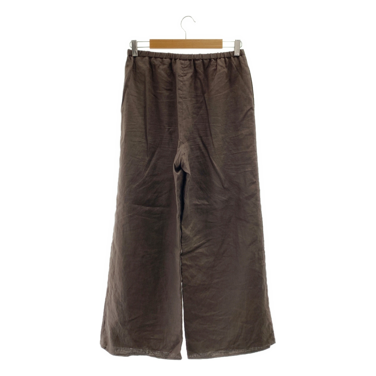 ebure / エブール ドローストリング ワイド スラックス パンツ / 総裏地