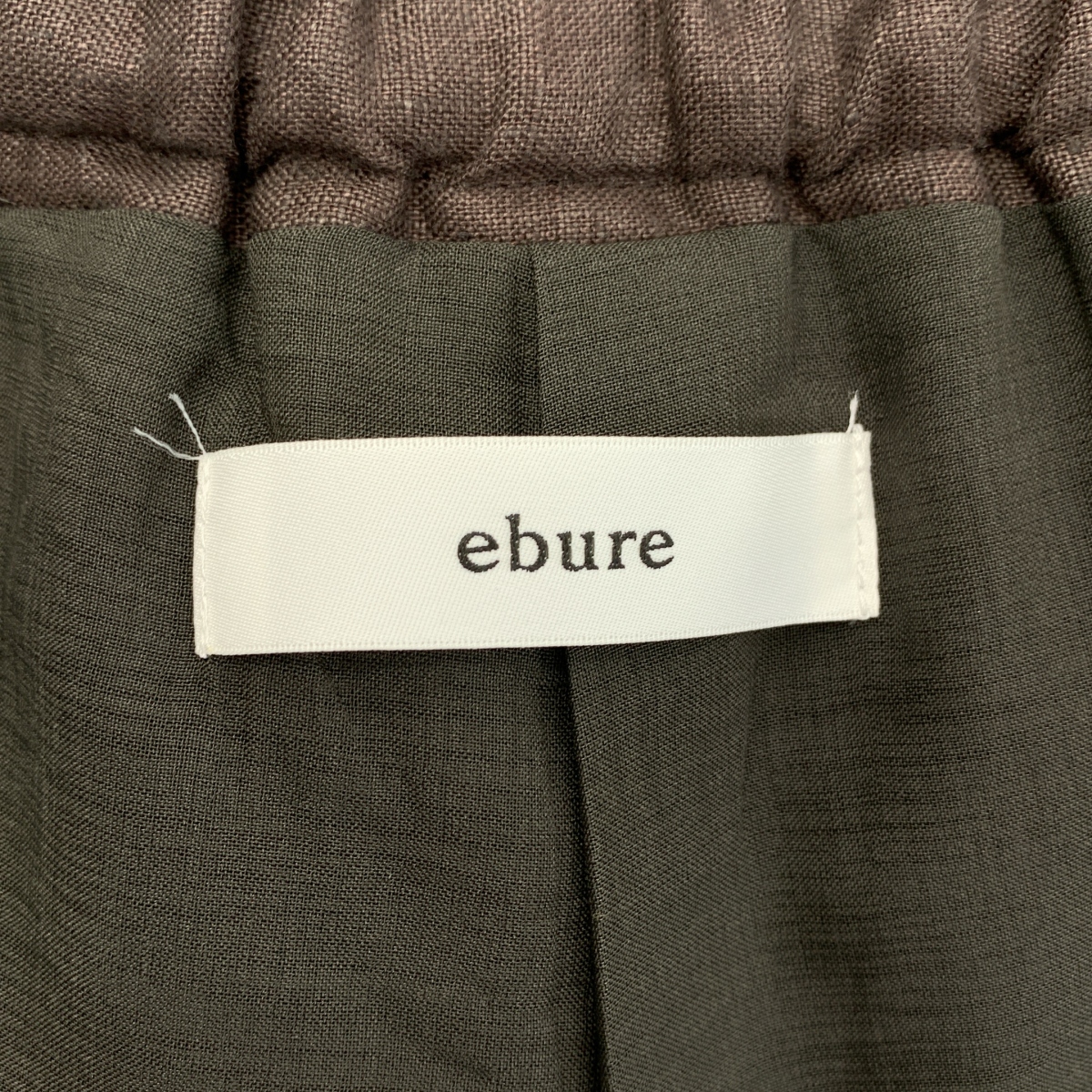 ebure / エブール ドローストリング ワイド スラックス パンツ / 総裏地