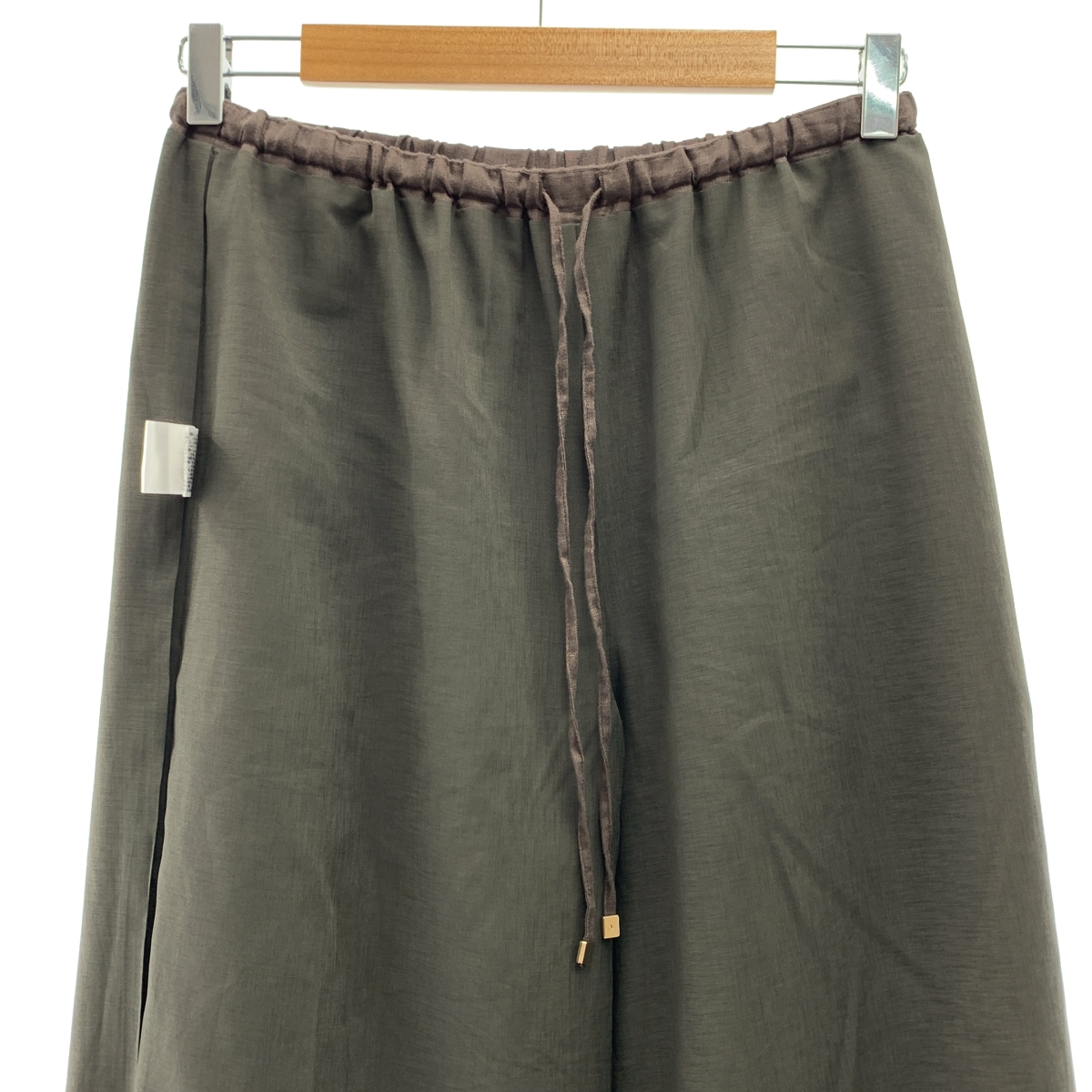 ebure / エブール ドローストリング ワイド スラックス パンツ / 総裏地