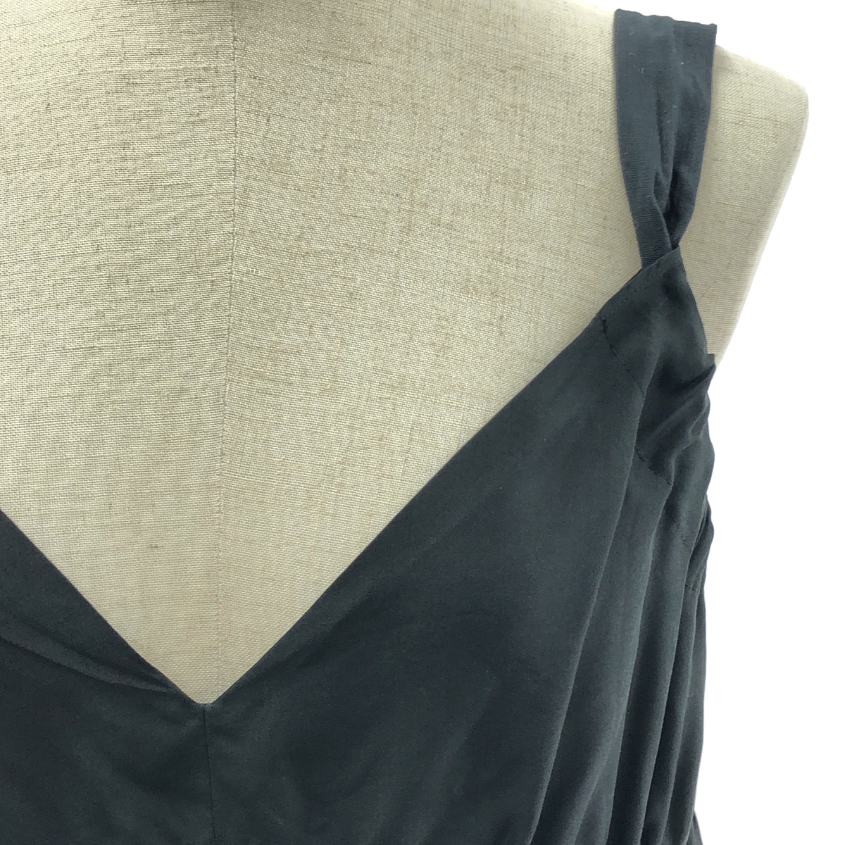 MARGARET HOWELL / マーガレットハウエル シルク　ギャザーリボン ワンピース