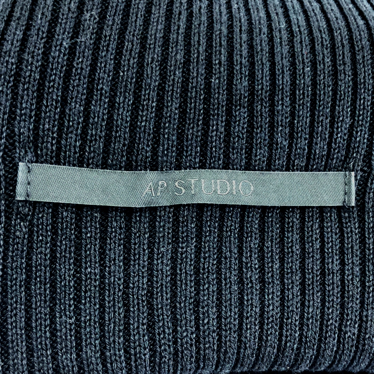 AP STUDIO / エーピーストゥディオ シルク コットン リブ ハイネック スリーブレス ニット