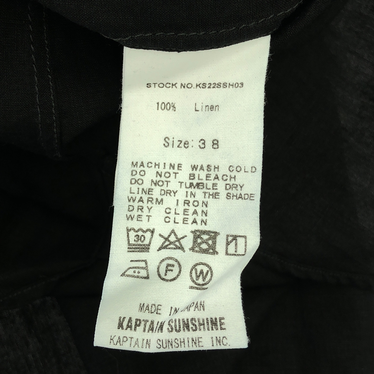 Kaptain Sunshine / キャプテンサンシャイン Regullar Collar Shirt レギュラーカラー リネン シャツ