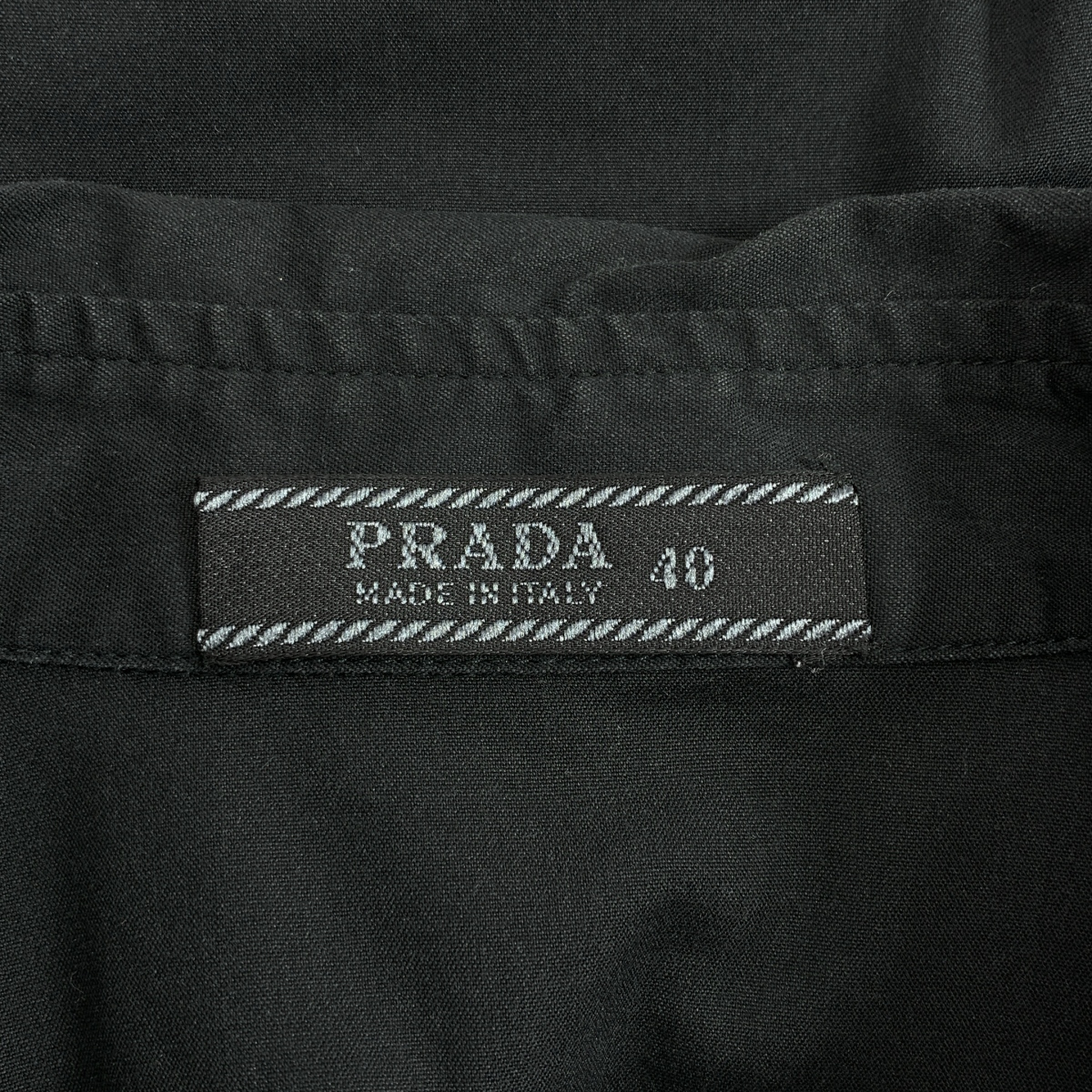 PRADA / プラダ コットン ナイロン ストレッチ 半袖シャツ