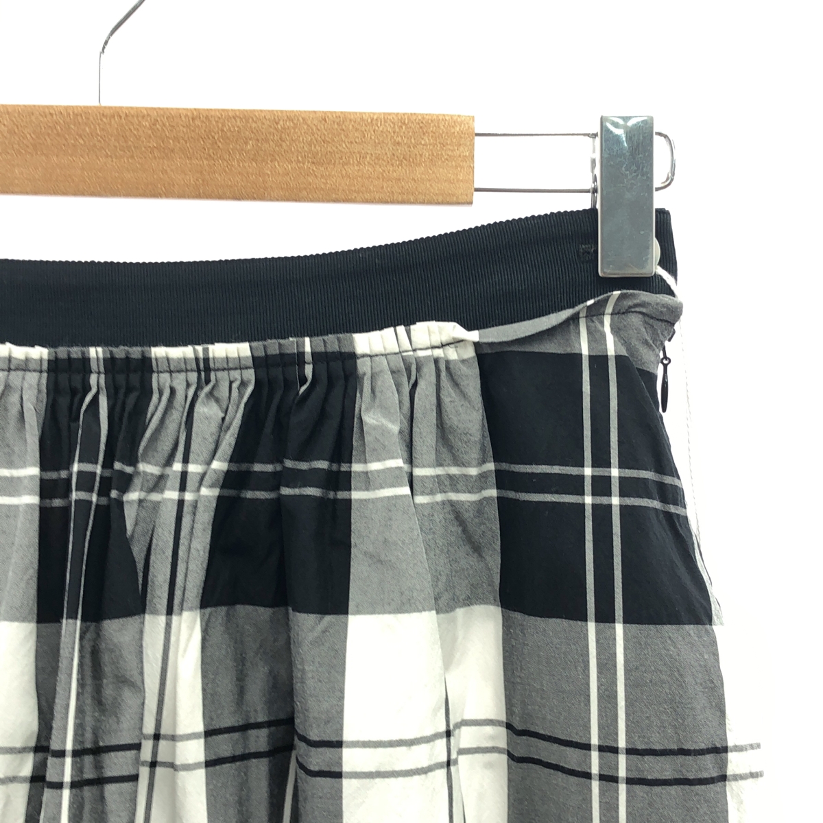 MARGARET HOWELL / マーガレットハウエル MONO CHECK SILK COTTON シルク コットン チェック スカート