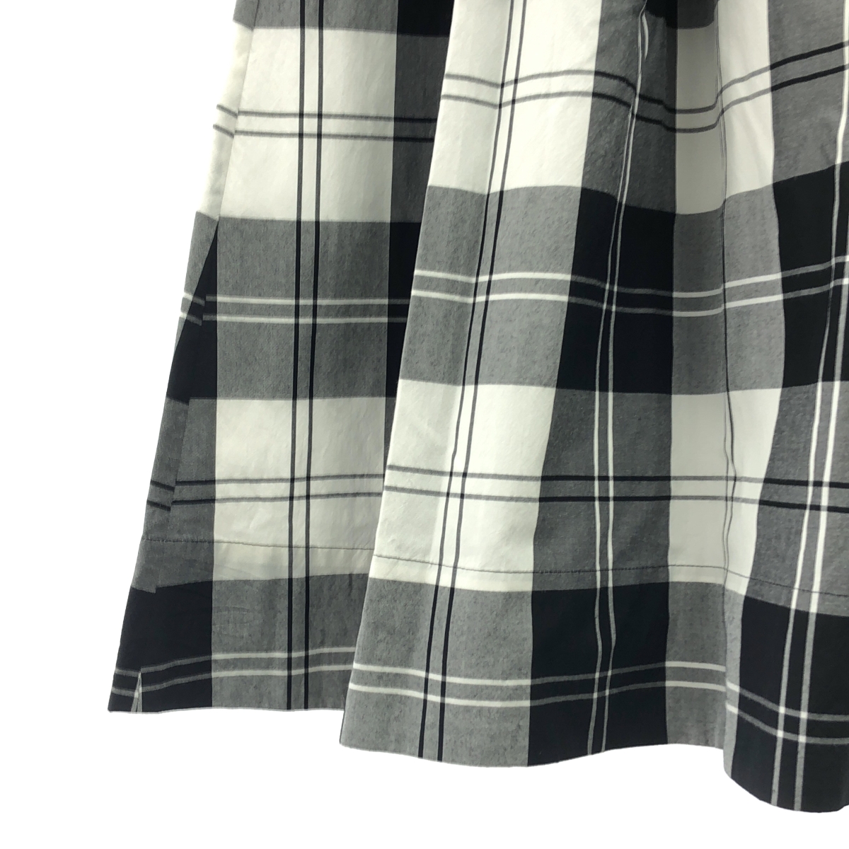MARGARET HOWELL / マーガレットハウエル MONO CHECK SILK COTTON シルク コットン チェック スカート