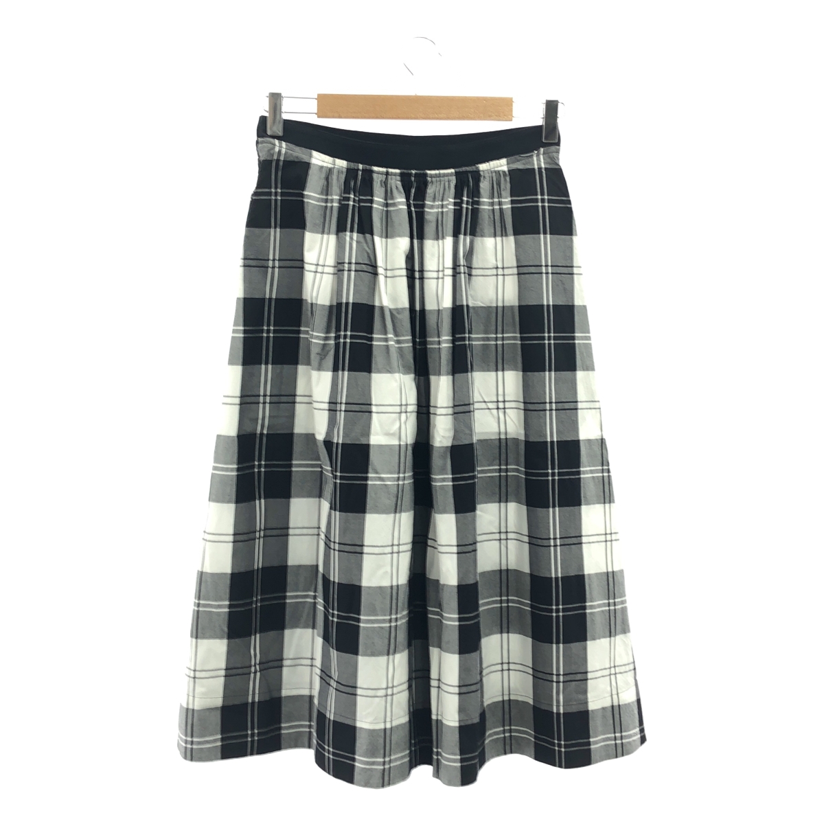 MARGARET HOWELL / マーガレットハウエル MONO CHECK SILK COTTON シルク コットン チェック スカート