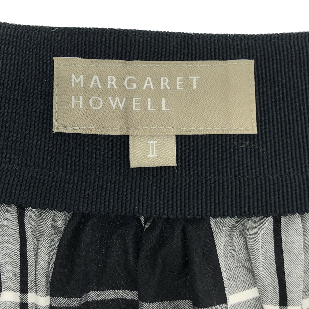 MARGARET HOWELL / マーガレットハウエル MONO CHECK SILK COTTON シルク コットン チェック スカート