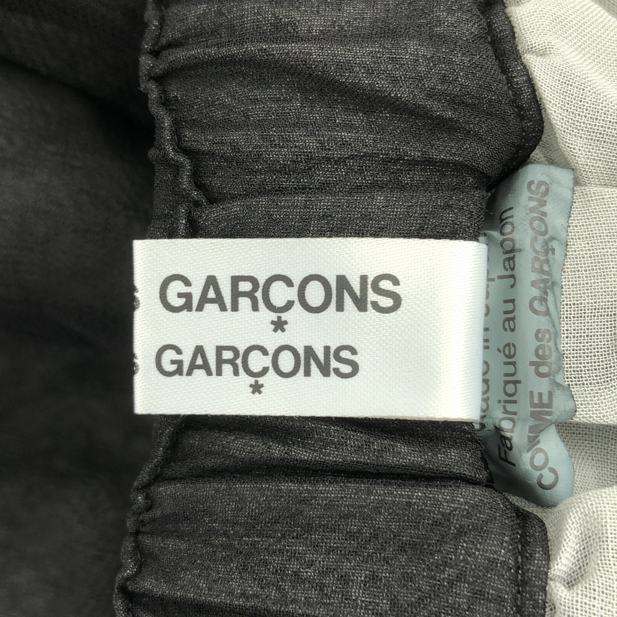 COMME des GARCONS COMME des GARCONS / コムコム リボン装飾 シアー ギャザー ドローストリング ボリューム スカート / 総裏地